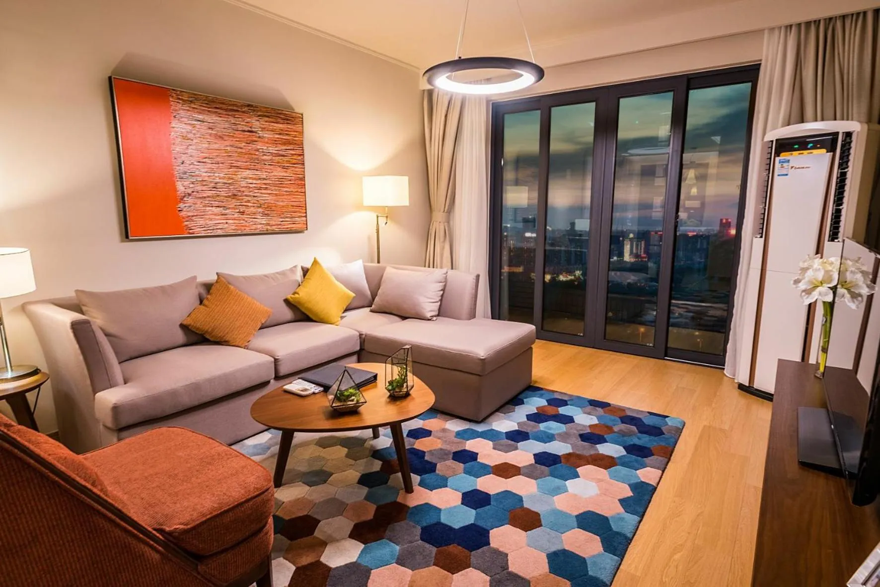 Living room in Green Court Place Jingqiao Middle Ring Shanghai