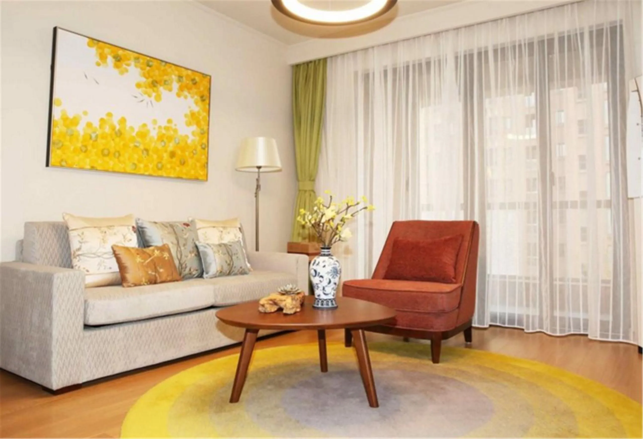 Living room in Green Court Place Jingqiao Middle Ring Shanghai