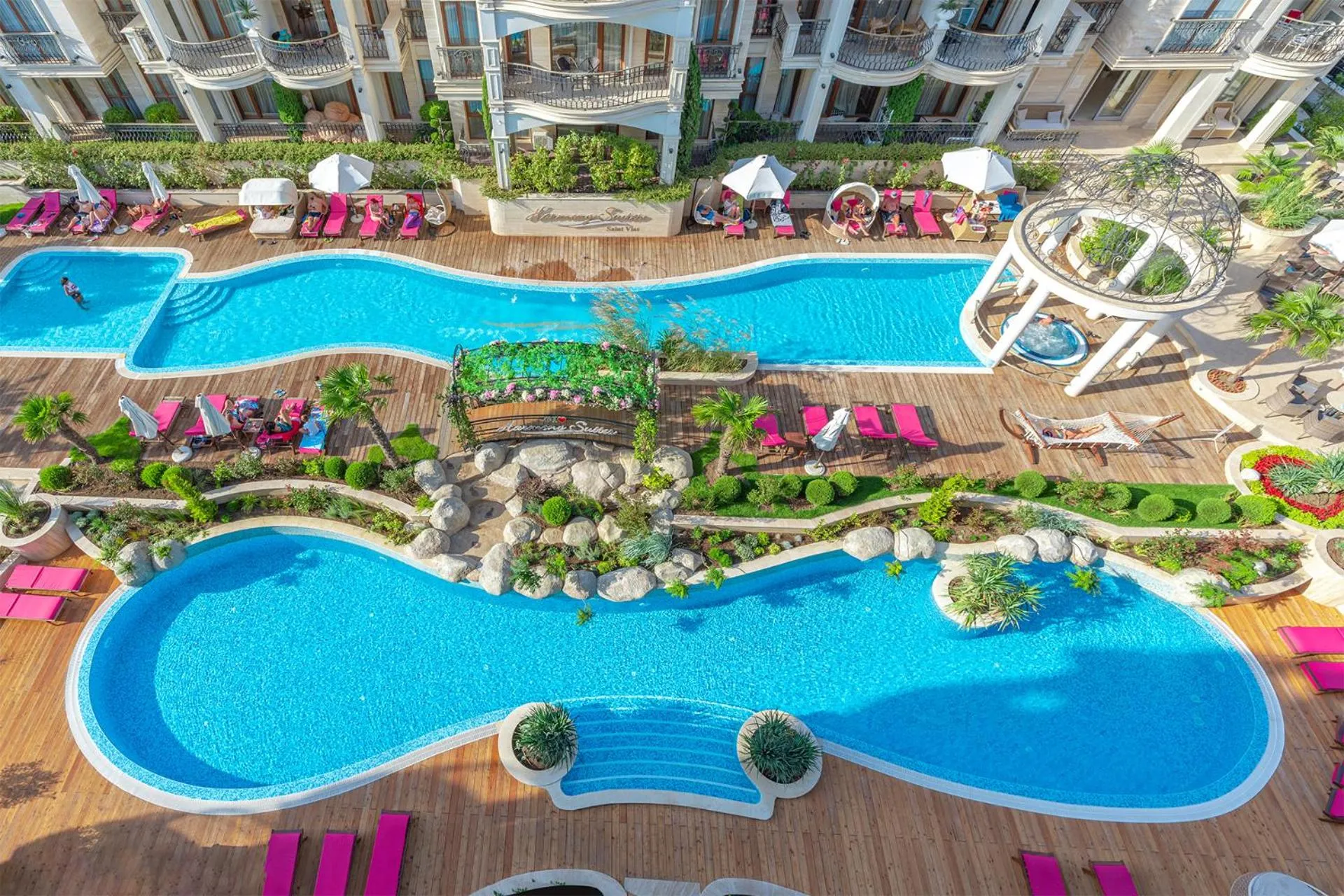 Swimming pool in Harmony Suites Saint Vlas