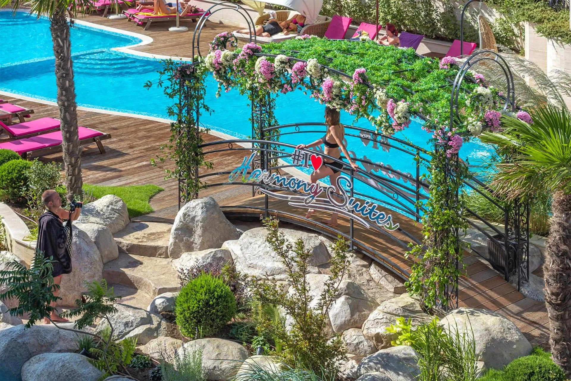 Swimming pool in Harmony Suites Saint Vlas