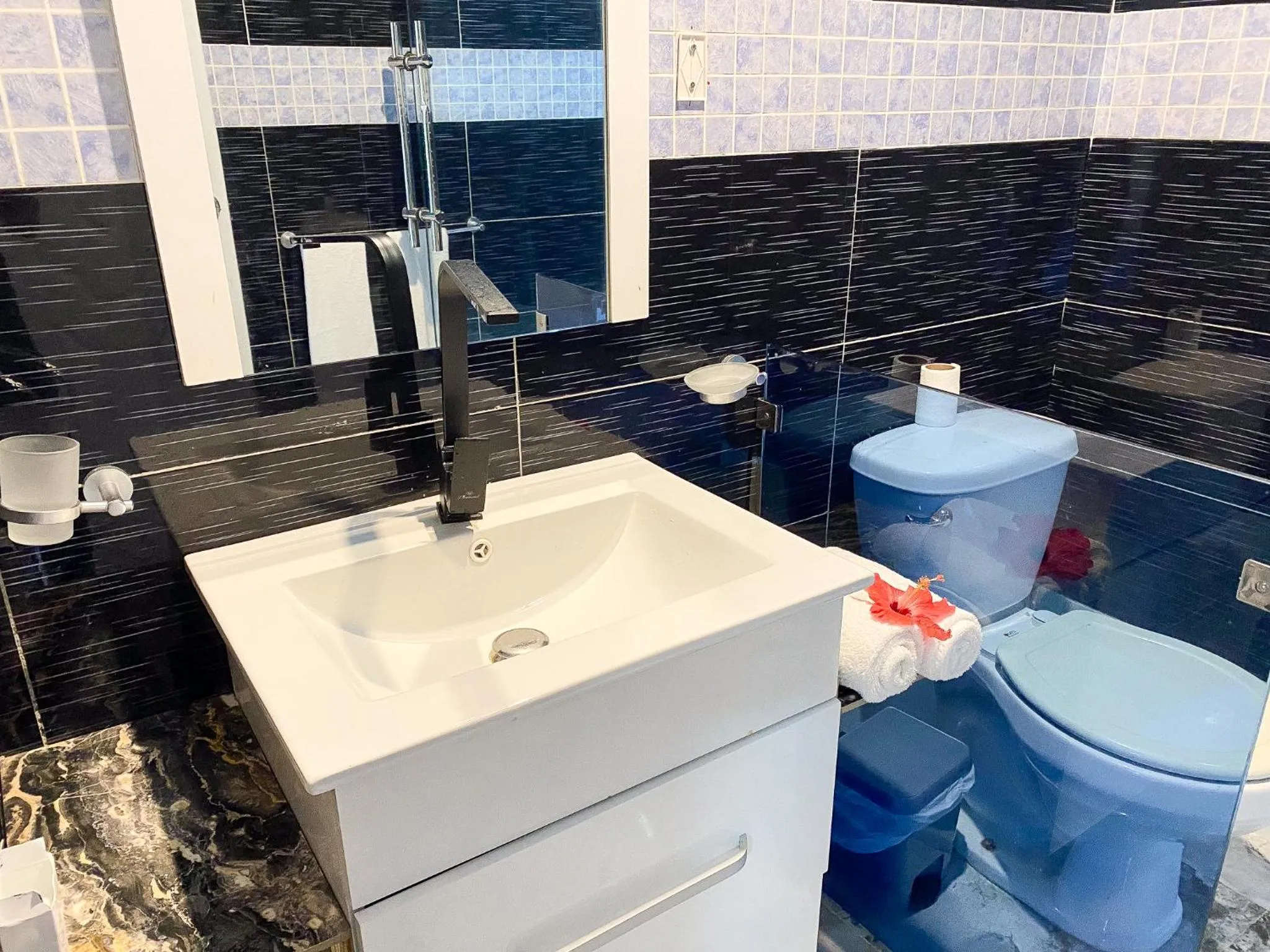 Shower in Sunset Samana