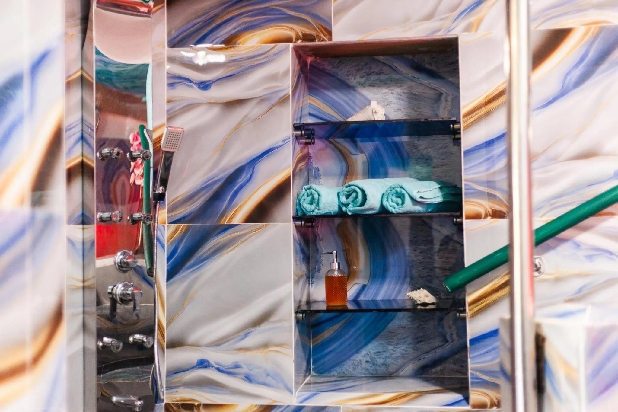 Shower in Sunset Samana