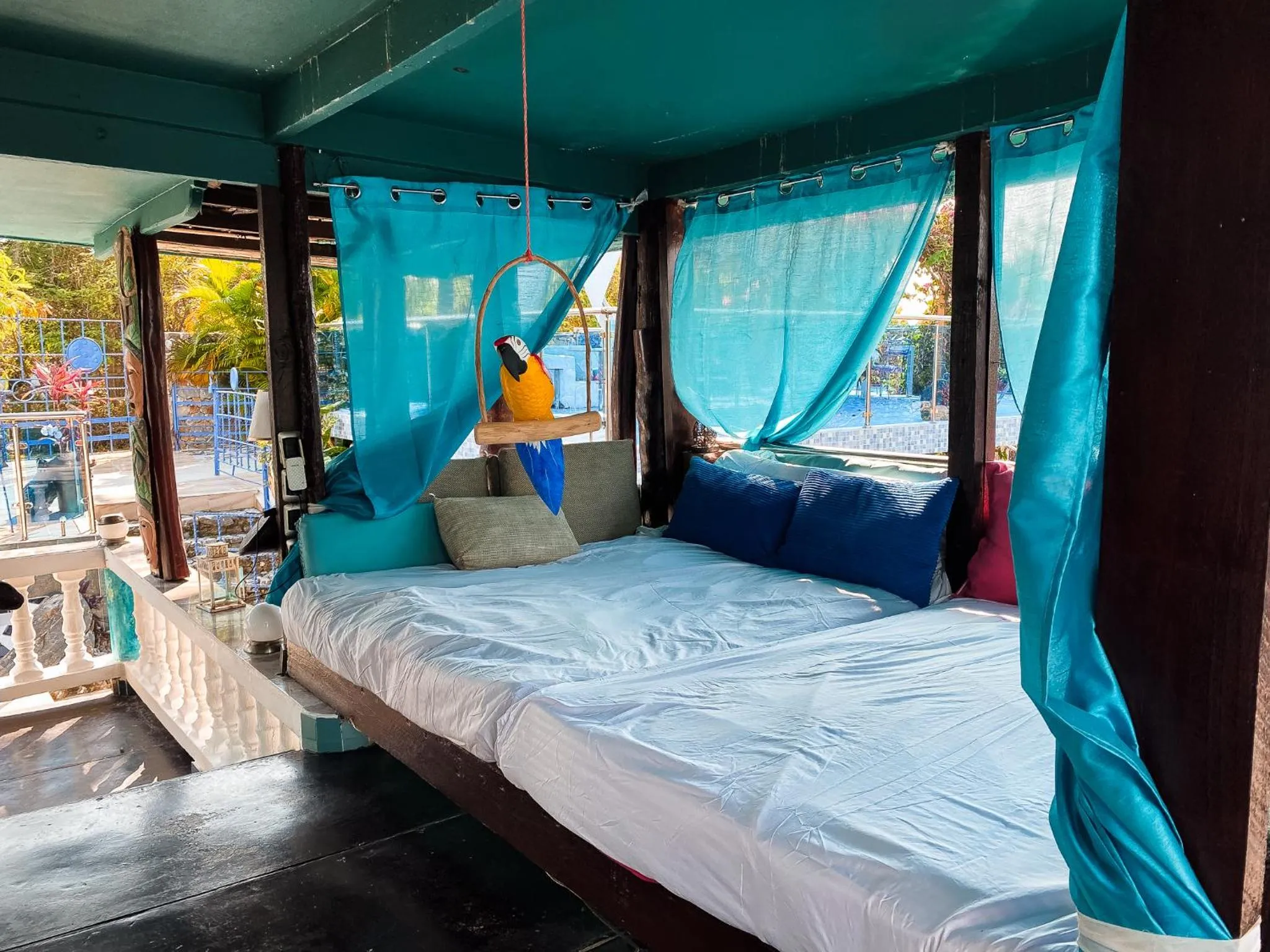 Patio, Bed in Sunset Samana