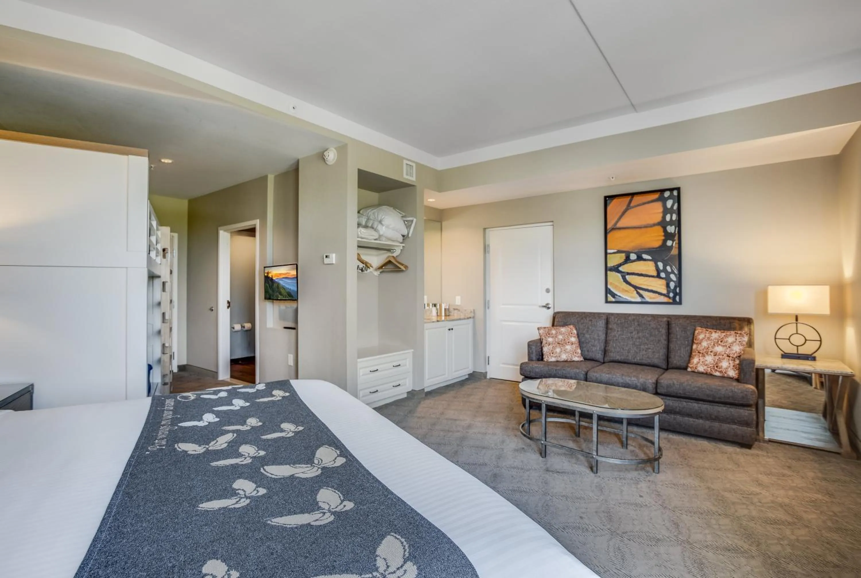 Bed in Dollywood's DreamMore Resort and Spa