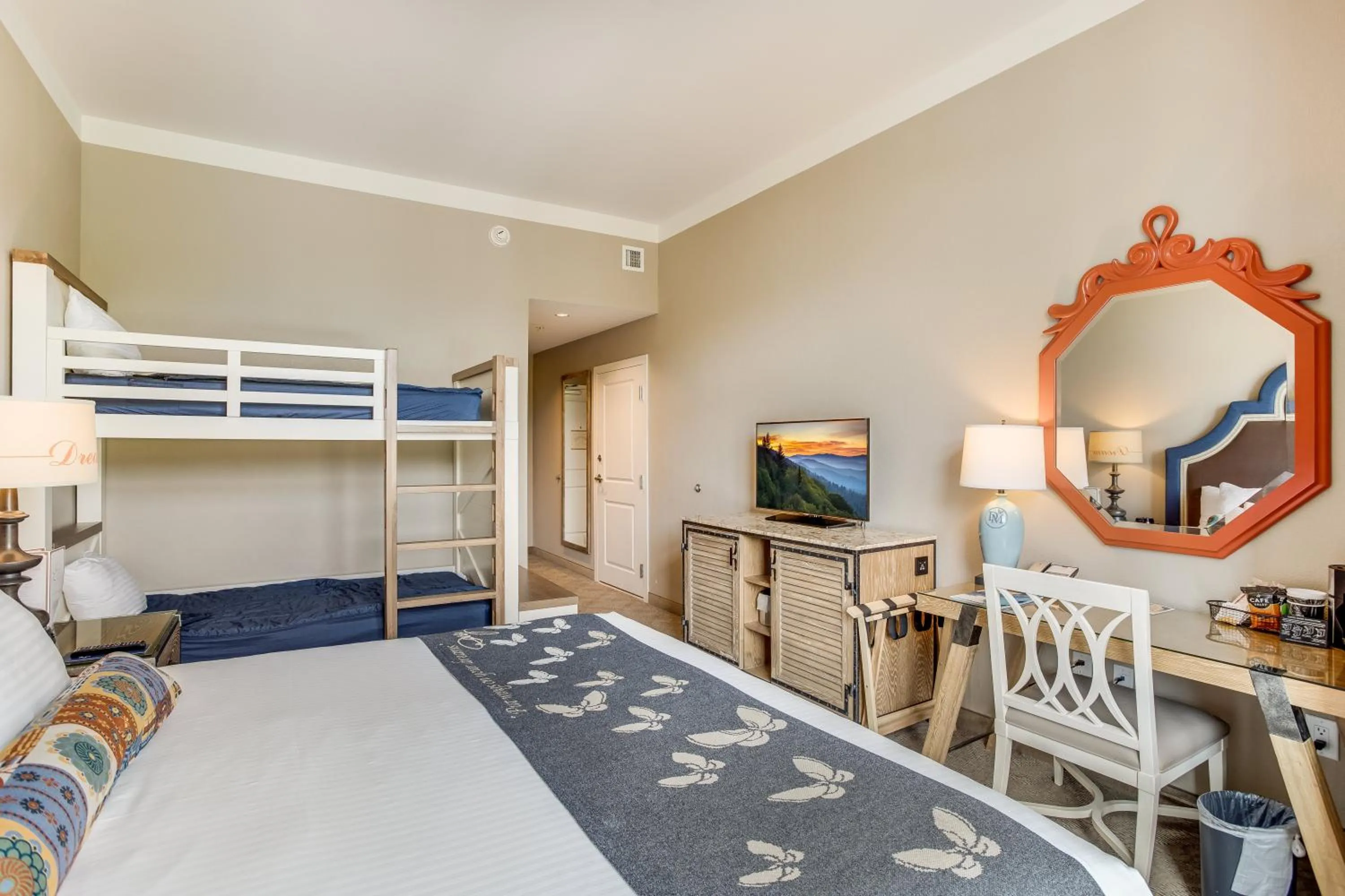 Bed in Dollywood's DreamMore Resort and Spa