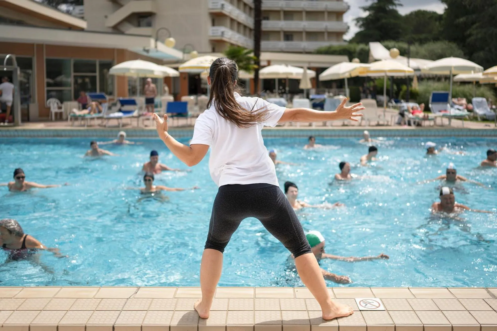 Swimming pool in Hotel Apollo Terme
