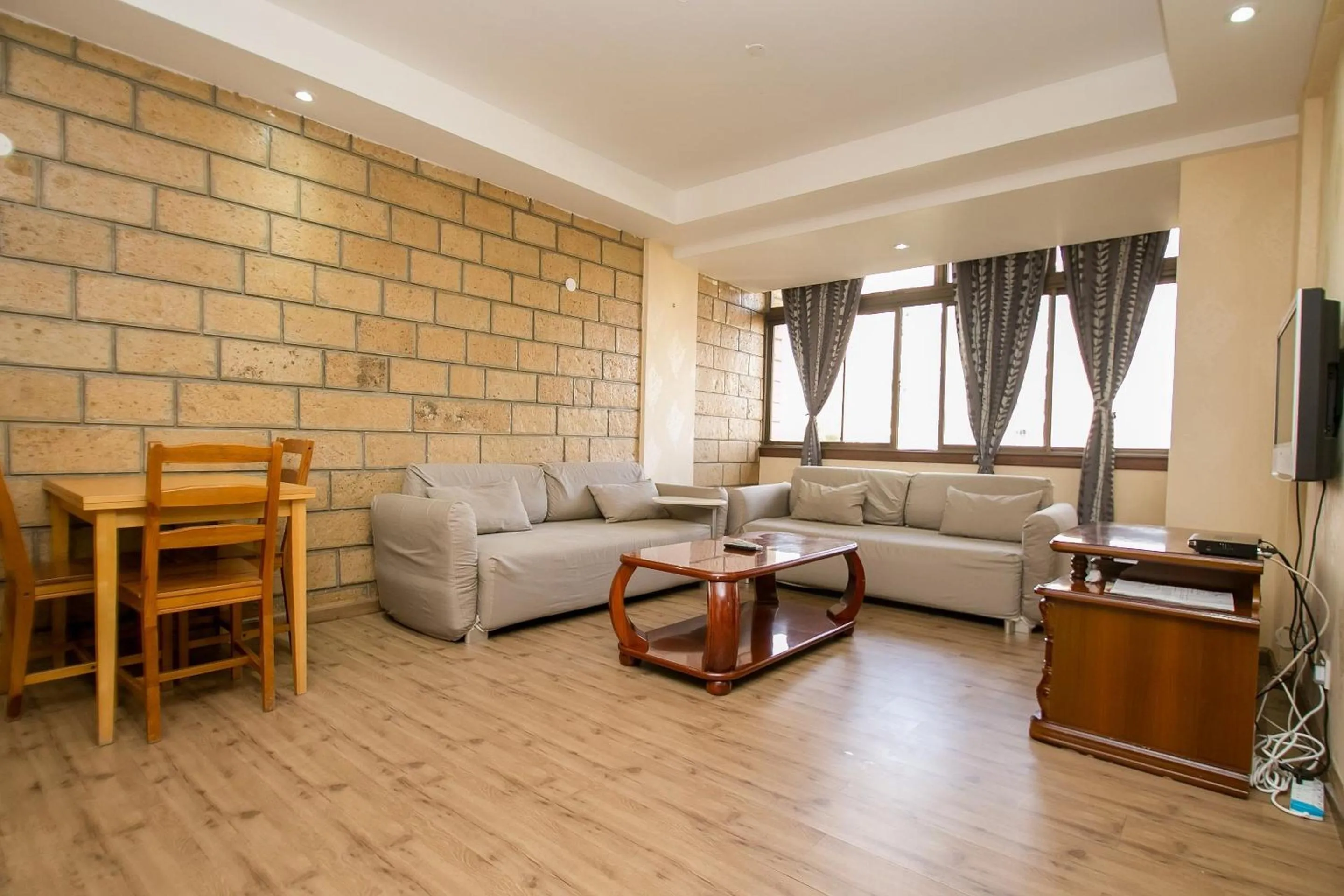 Living room in Kates Apartments