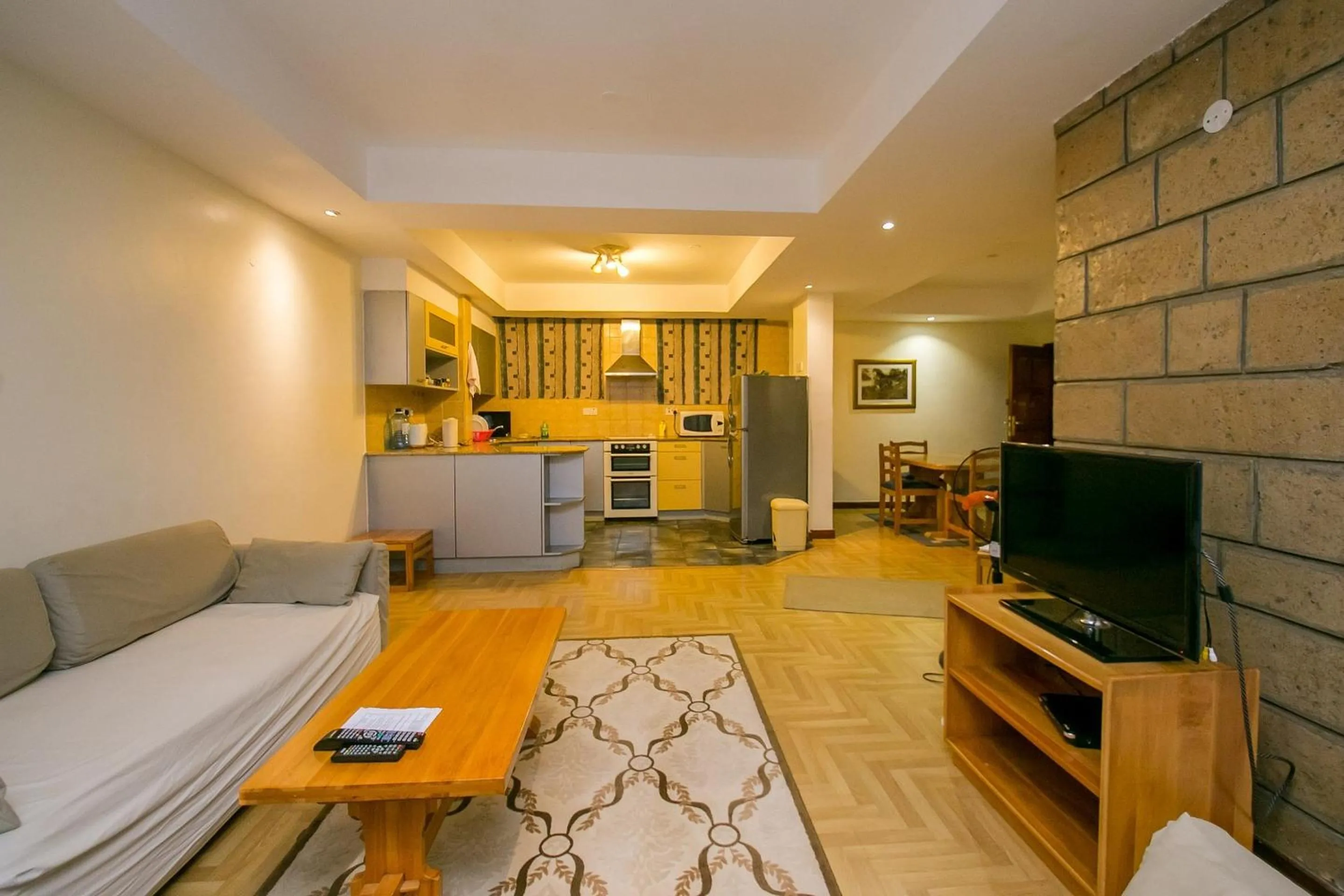 Living room in Kates Apartments