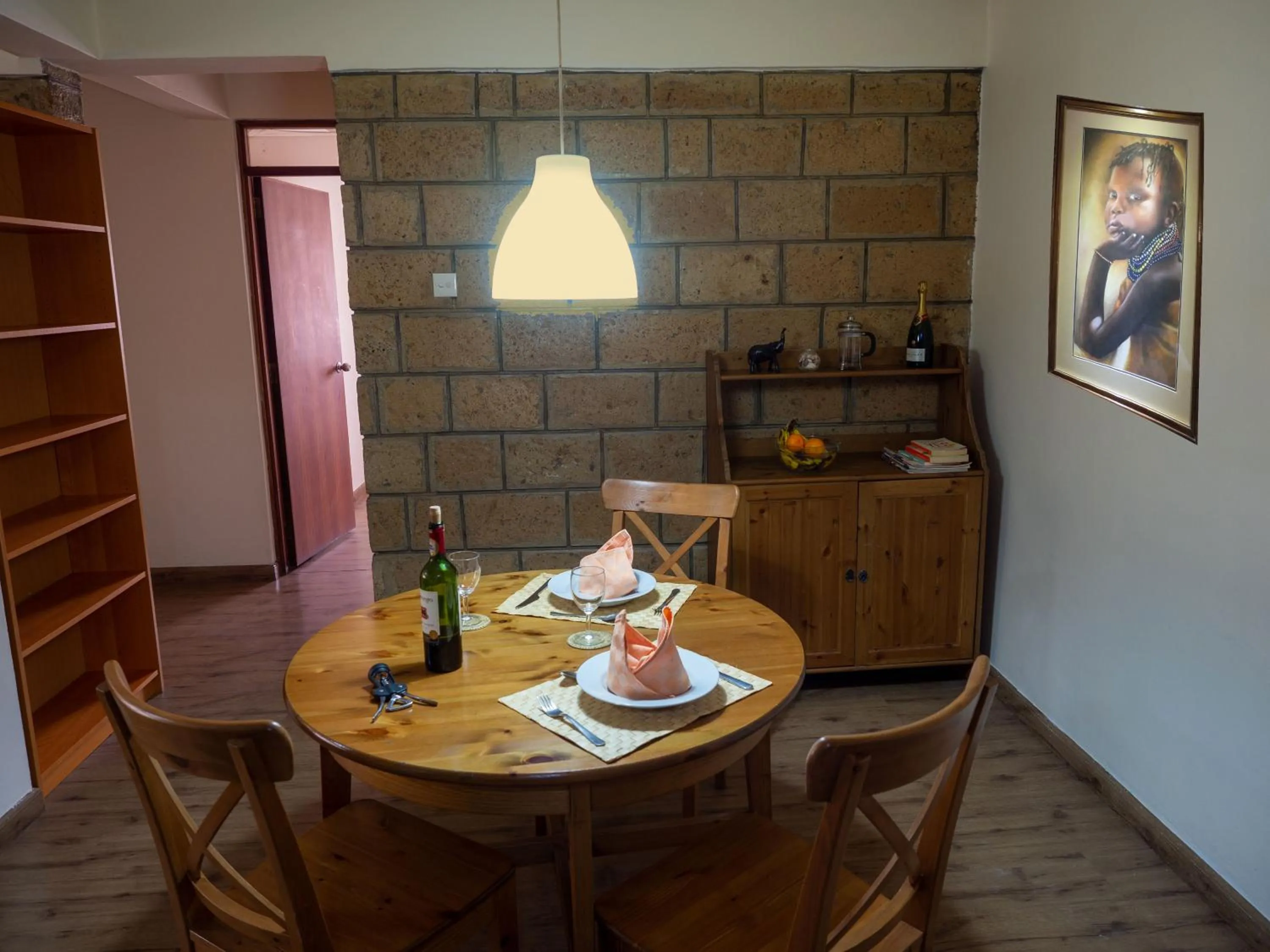 Dining area in Kates Apartments