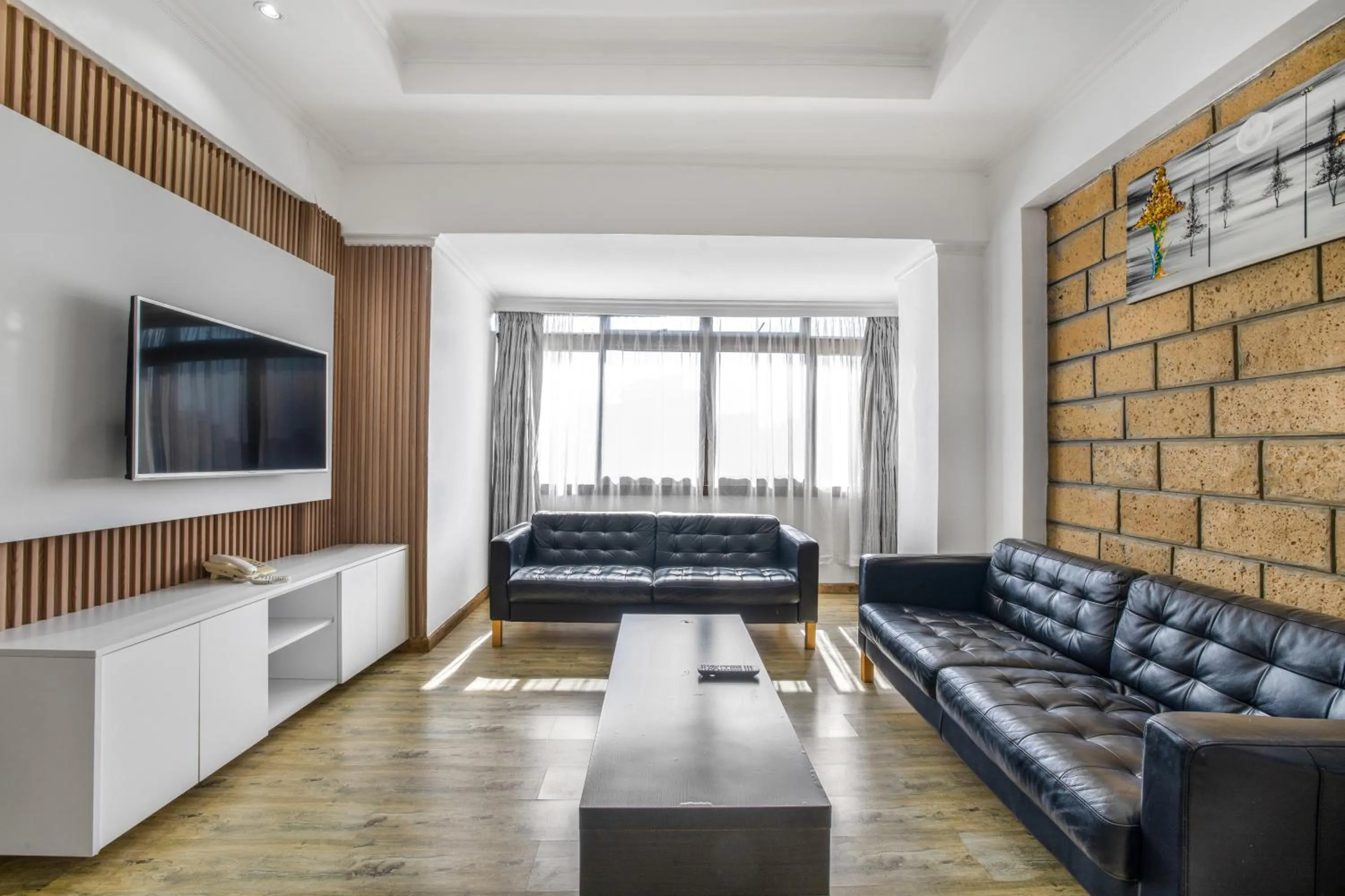 Living room in Kates Apartments