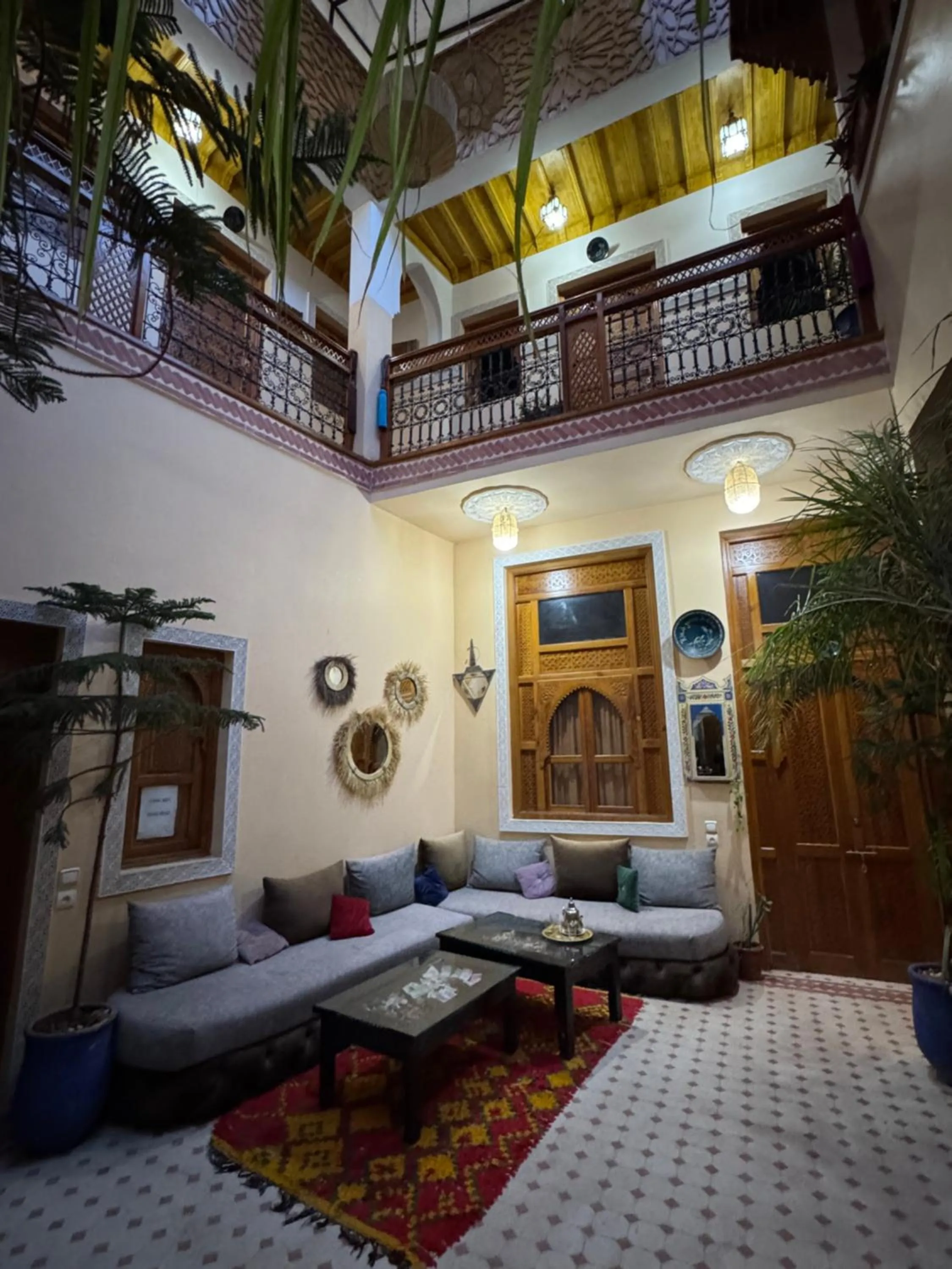 Seating area in Riad Jenan Adam