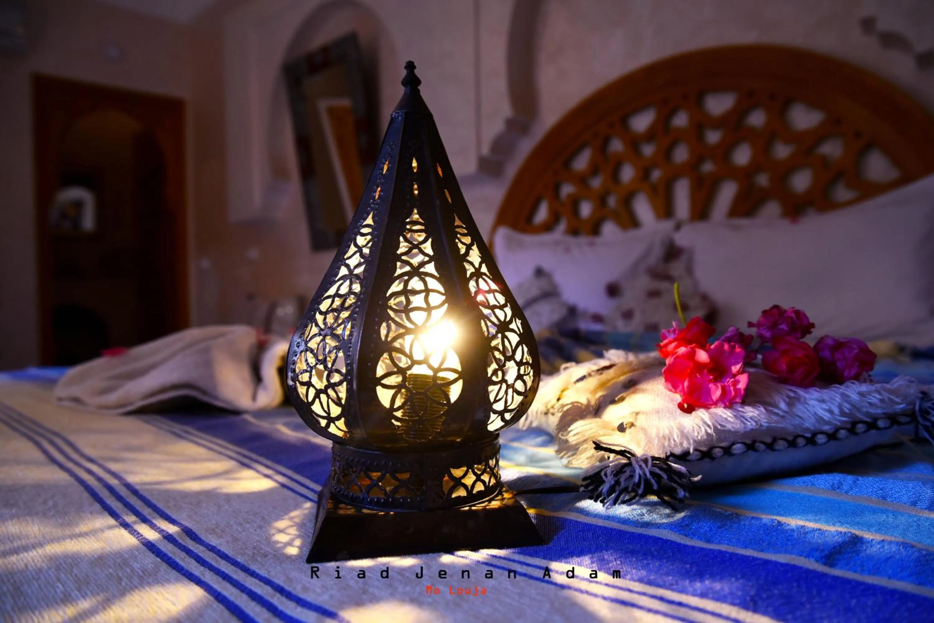 Bed in Riad Jenan Adam