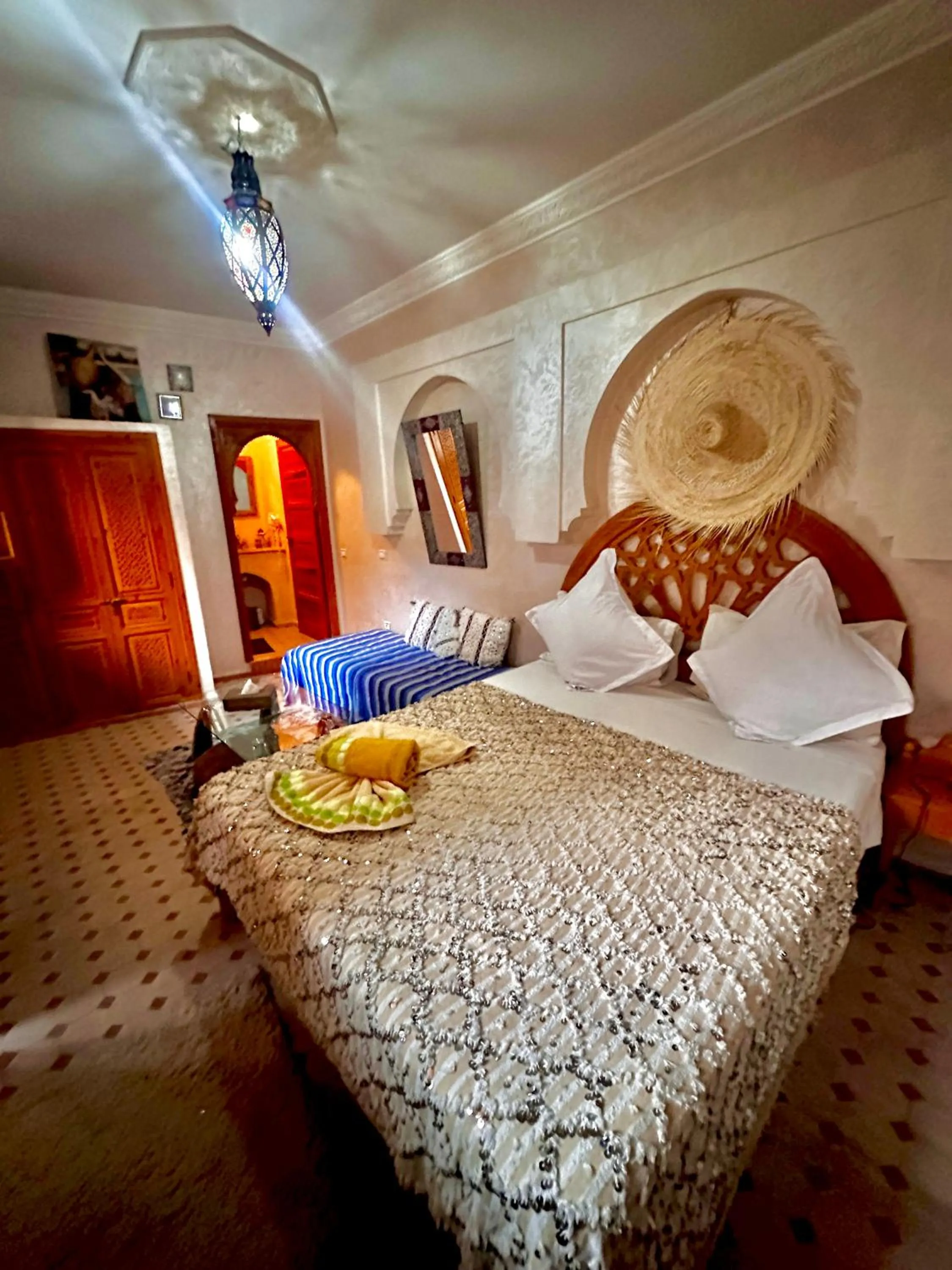 Bed in Riad Jenan Adam