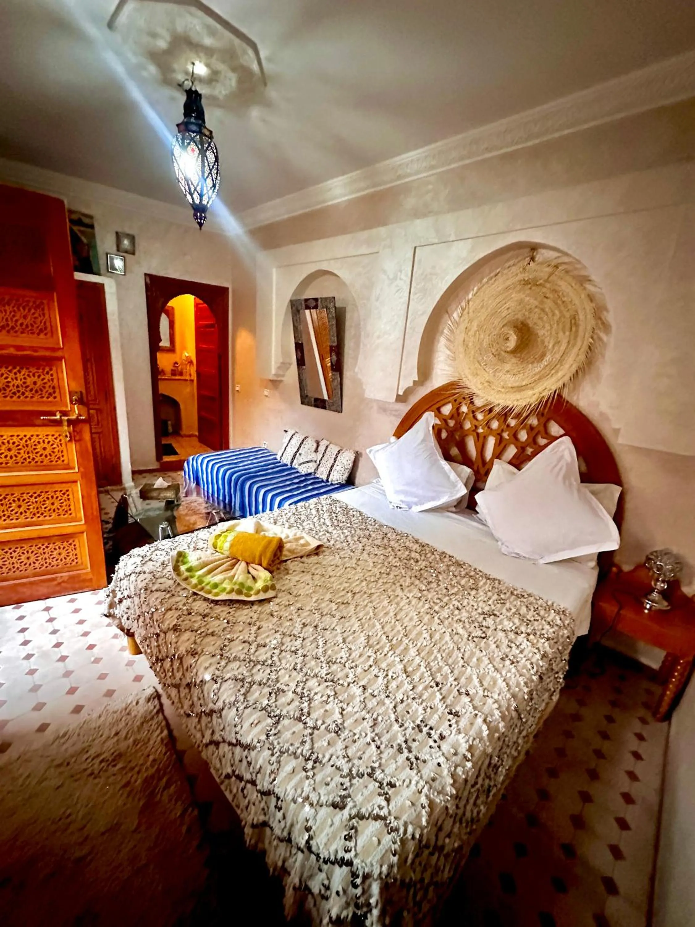 Bed in Riad Jenan Adam