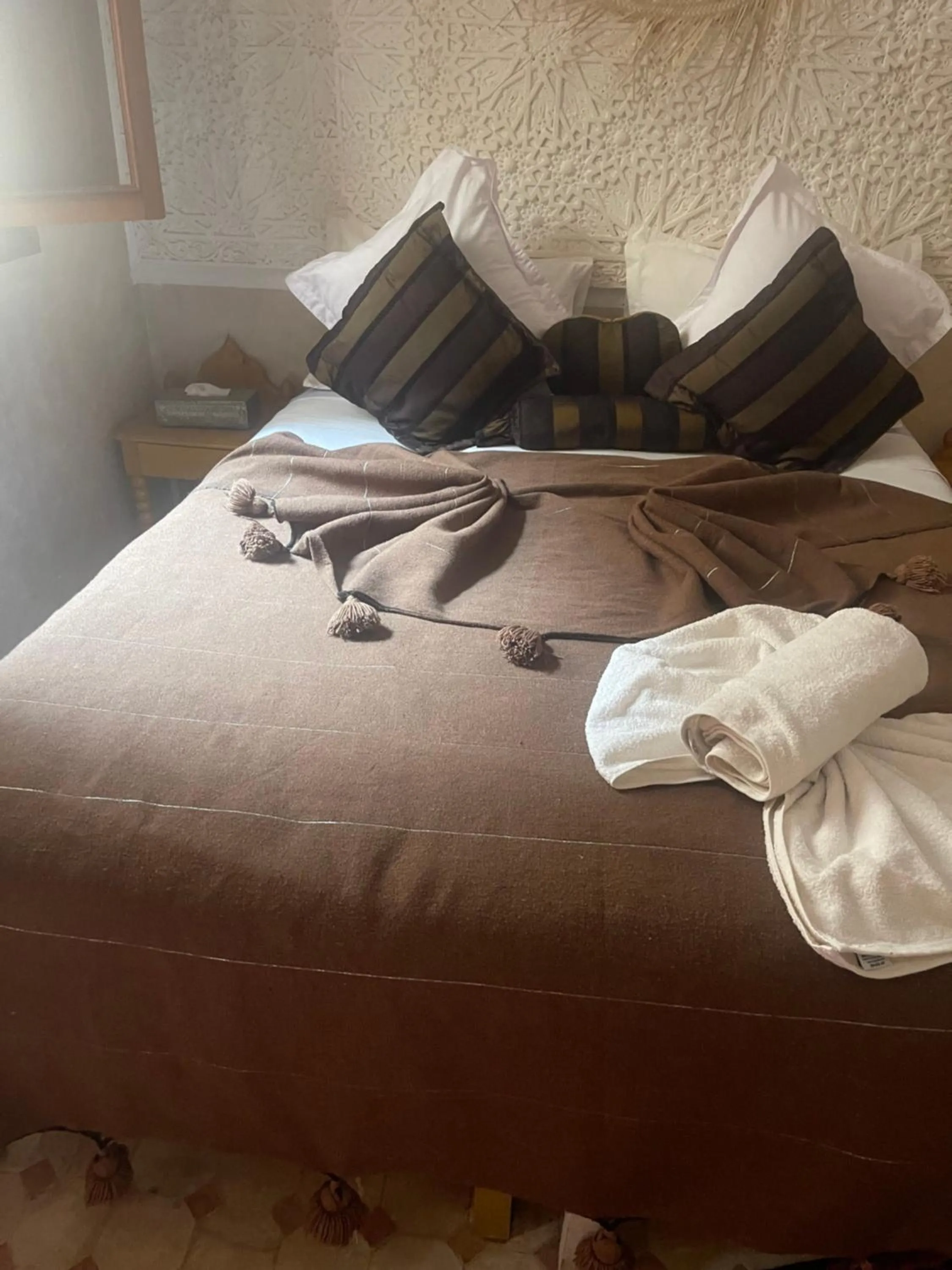 Bed in Riad Jenan Adam
