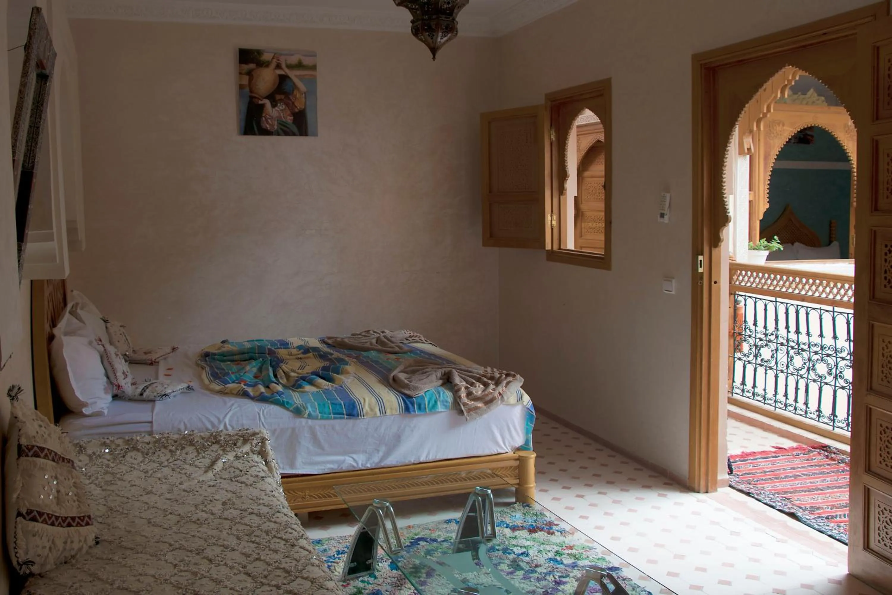 Bed in Riad Jenan Adam