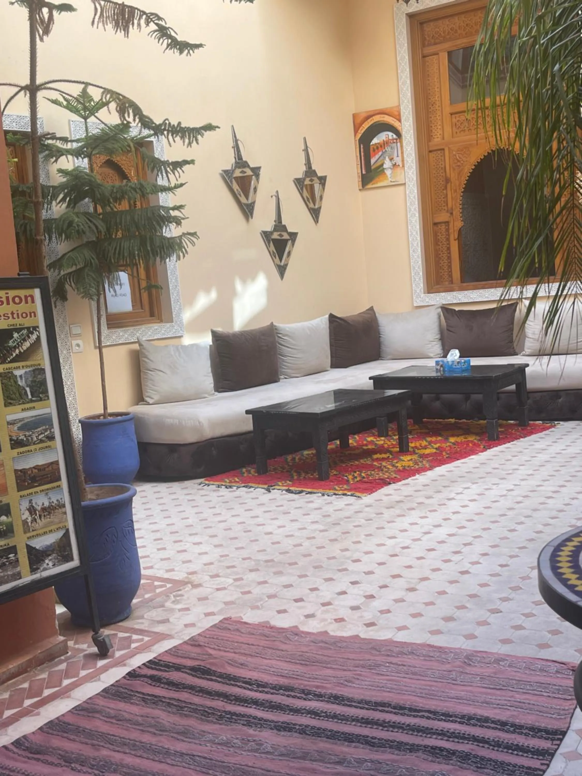 Living room in Riad Jenan Adam