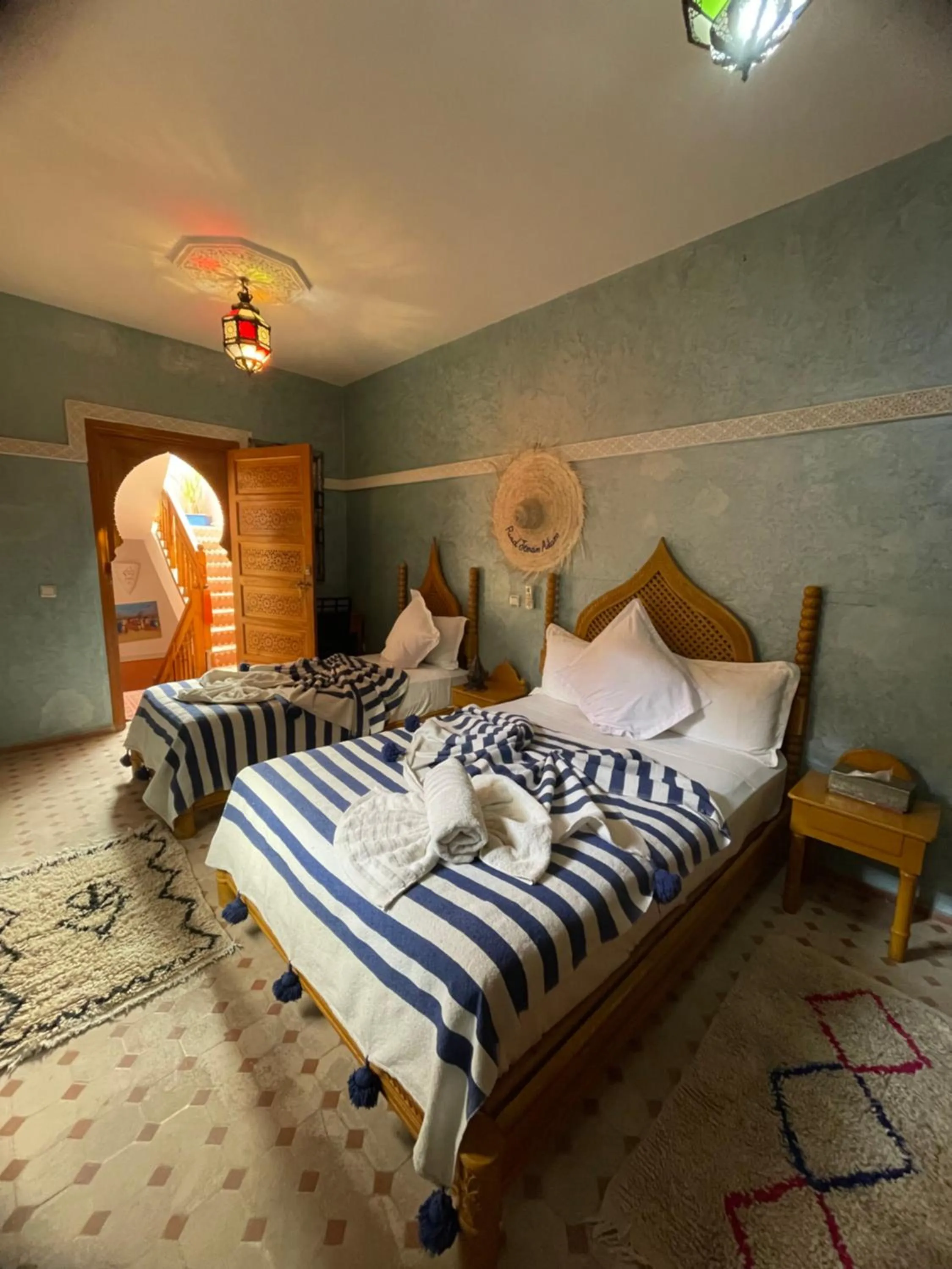 Bed in Riad Jenan Adam