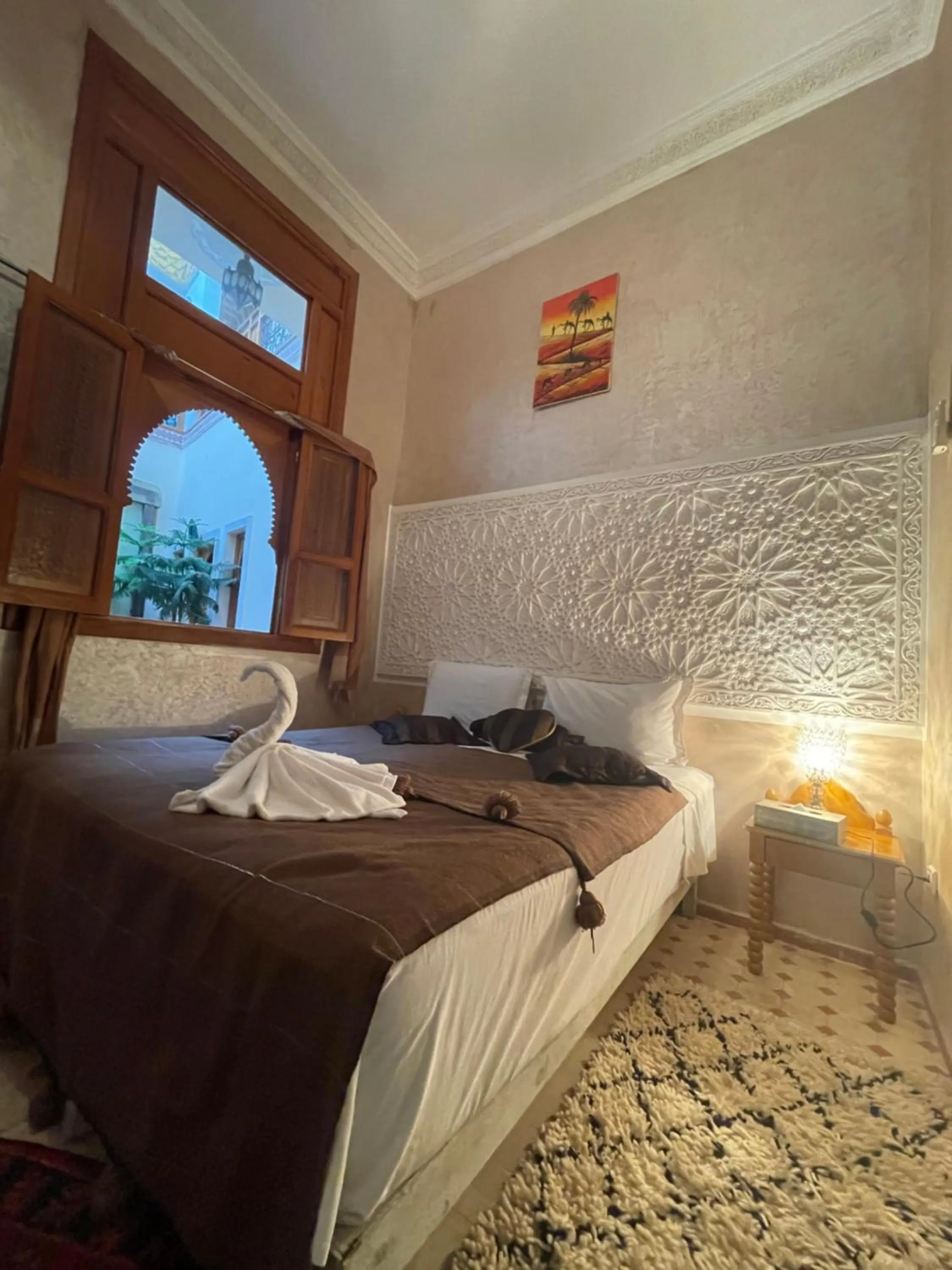 Bed in Riad Jenan Adam