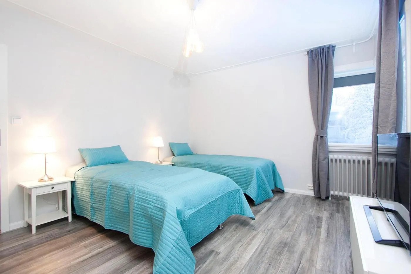 Bed in Nordurey Guesthouse