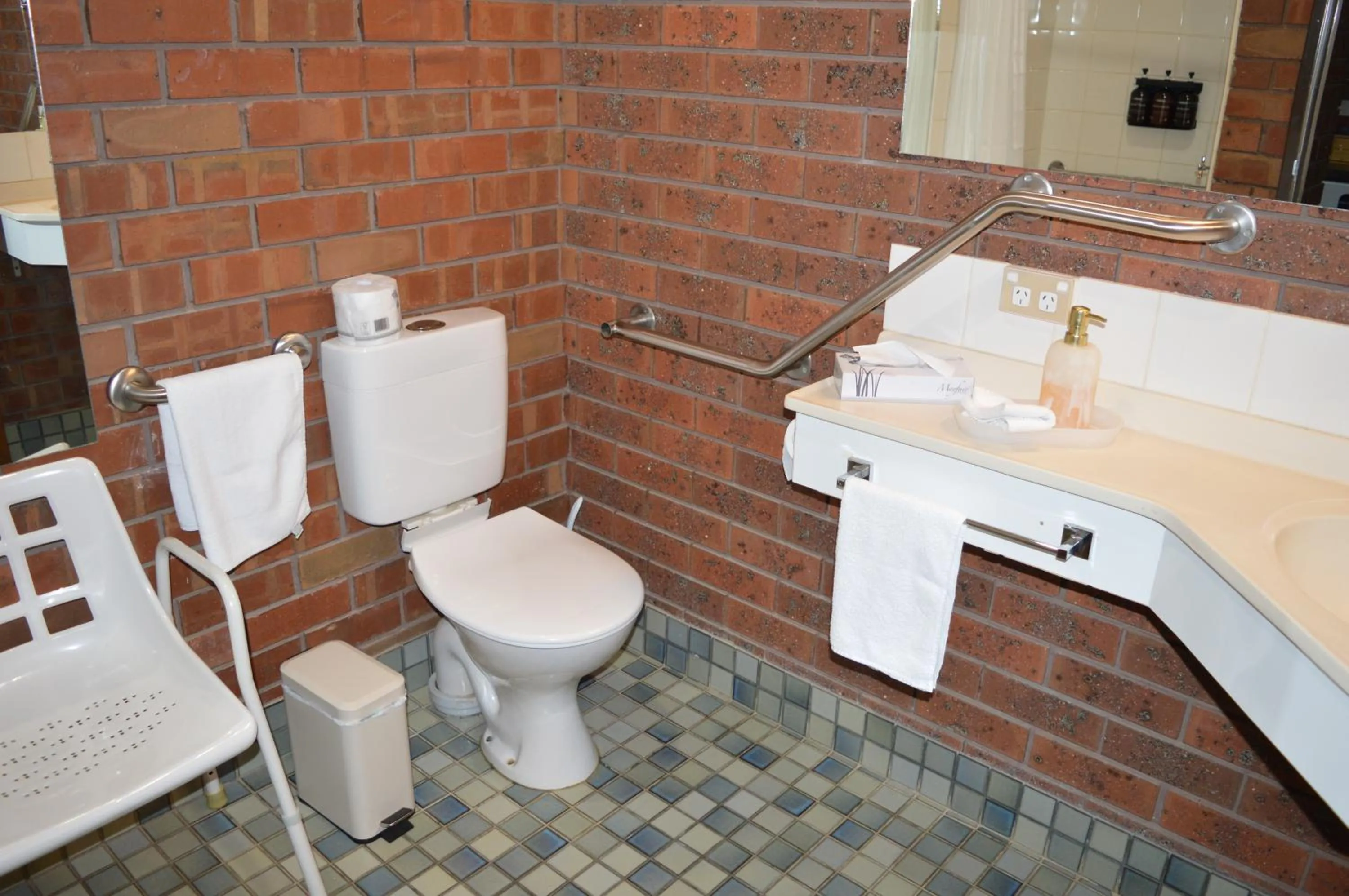 Bathroom in Two Rivers Motel