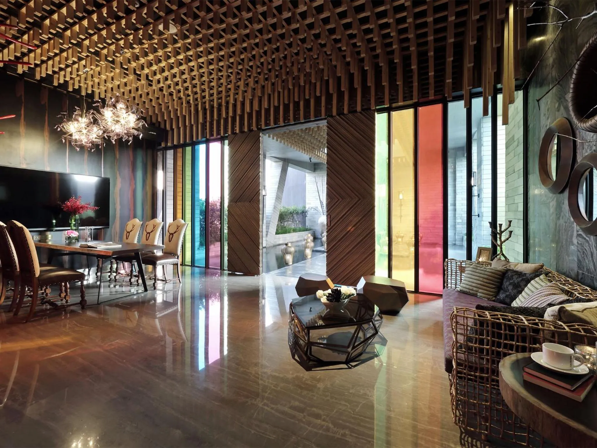 Living room in Shuei Wu Villa