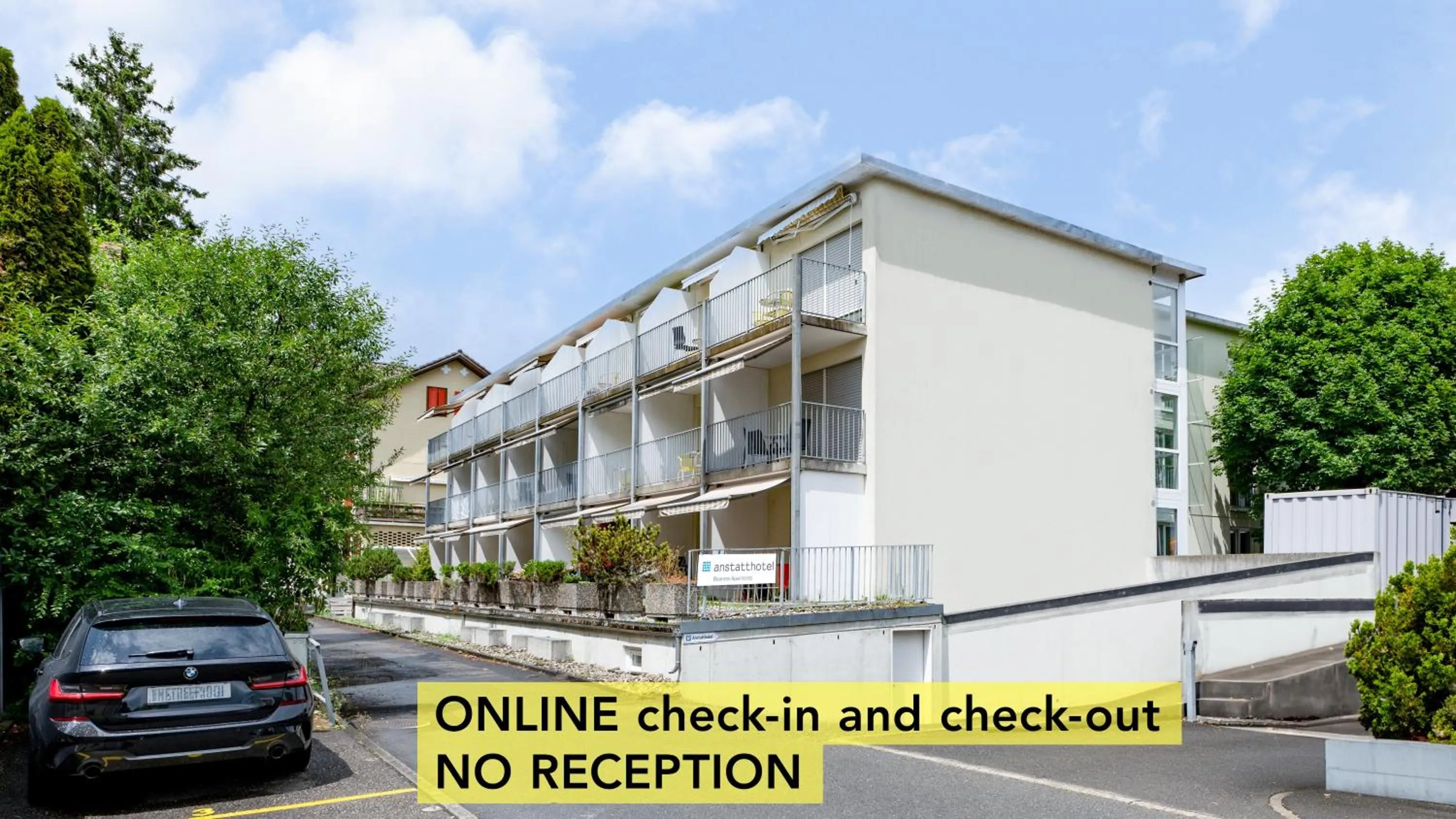 Property building in Anstatthotel Luzern - app self-check-in