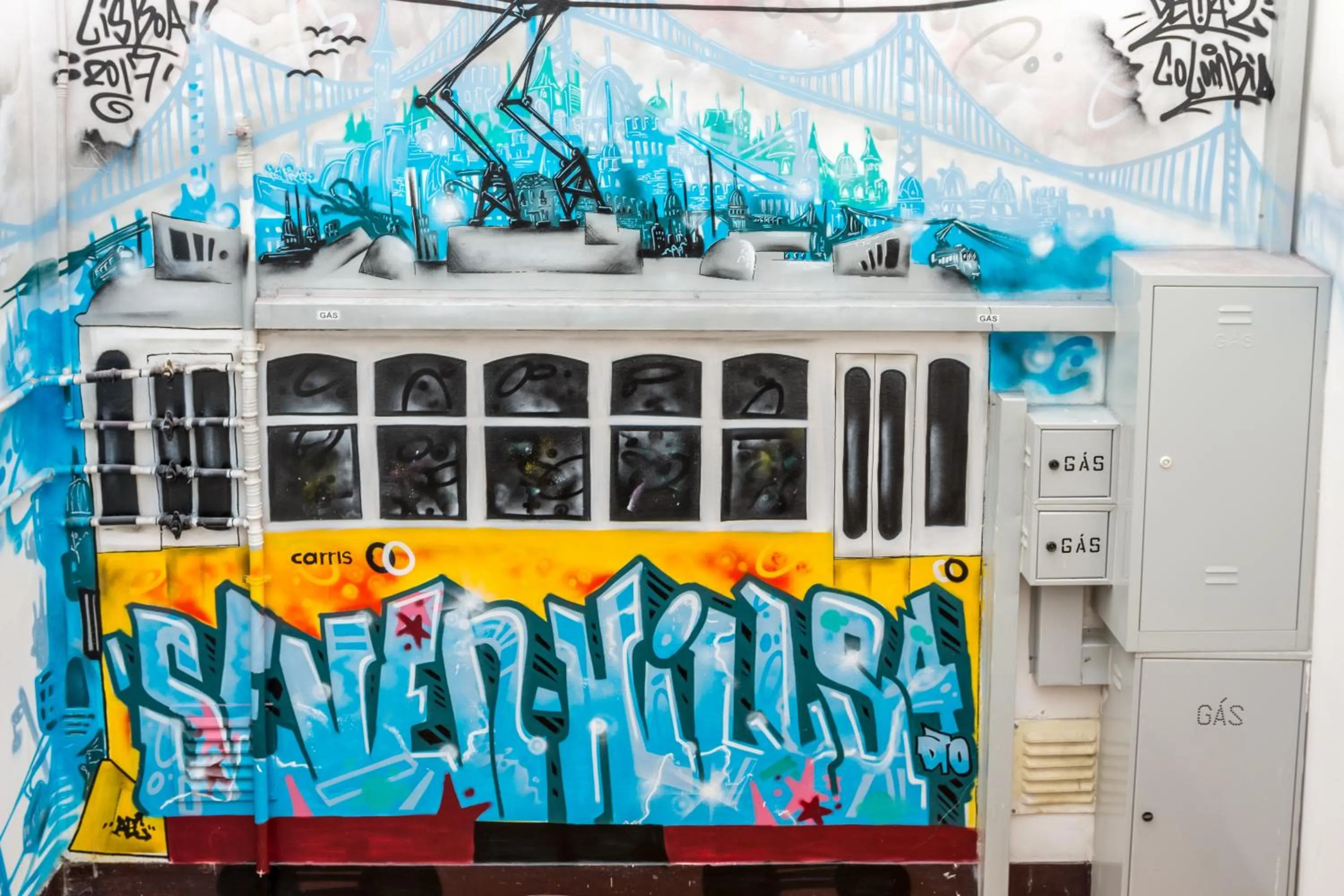 Decorative detail in Hostel Seven Hills