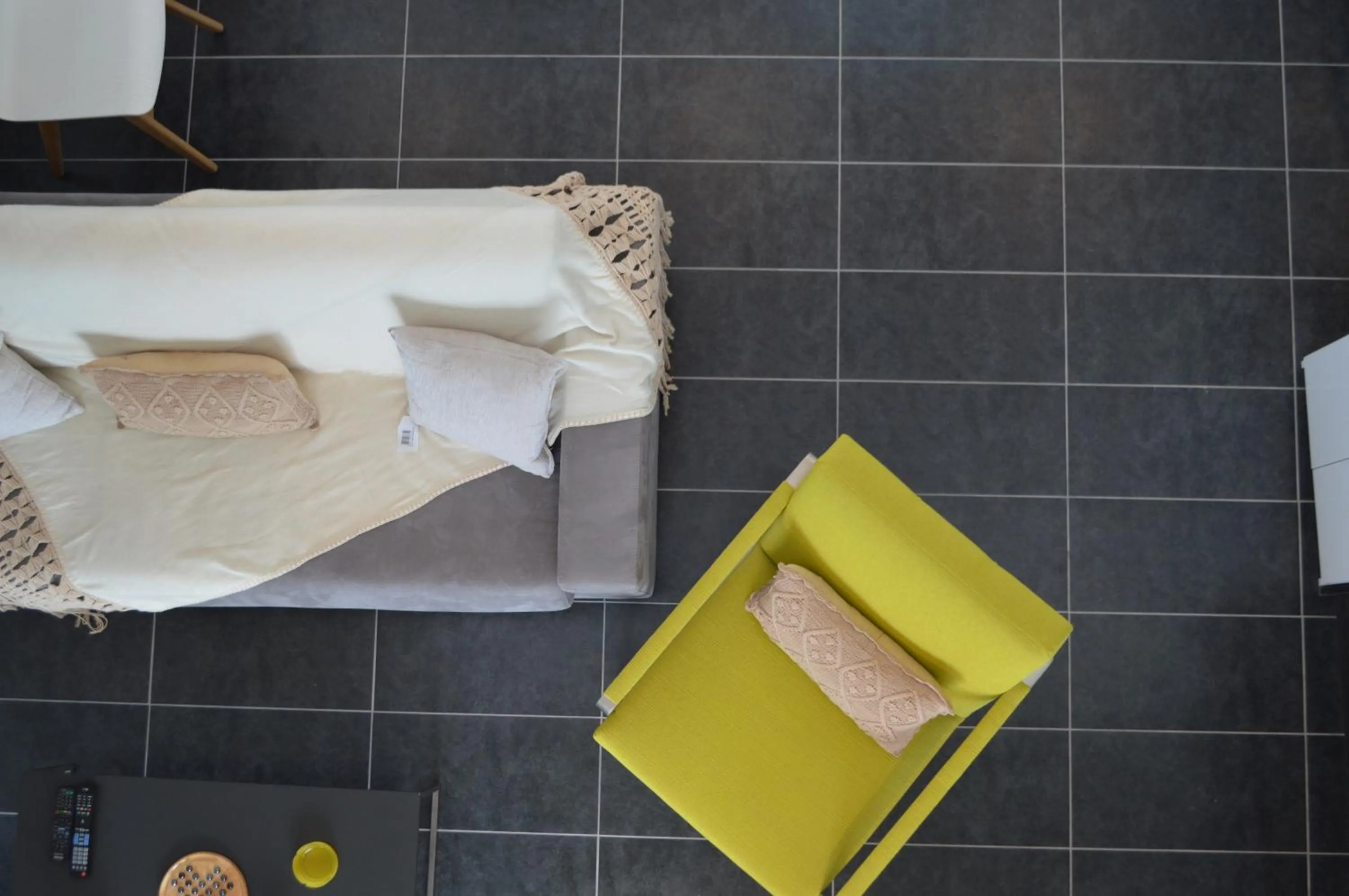 Seating area in Seacret Apartments