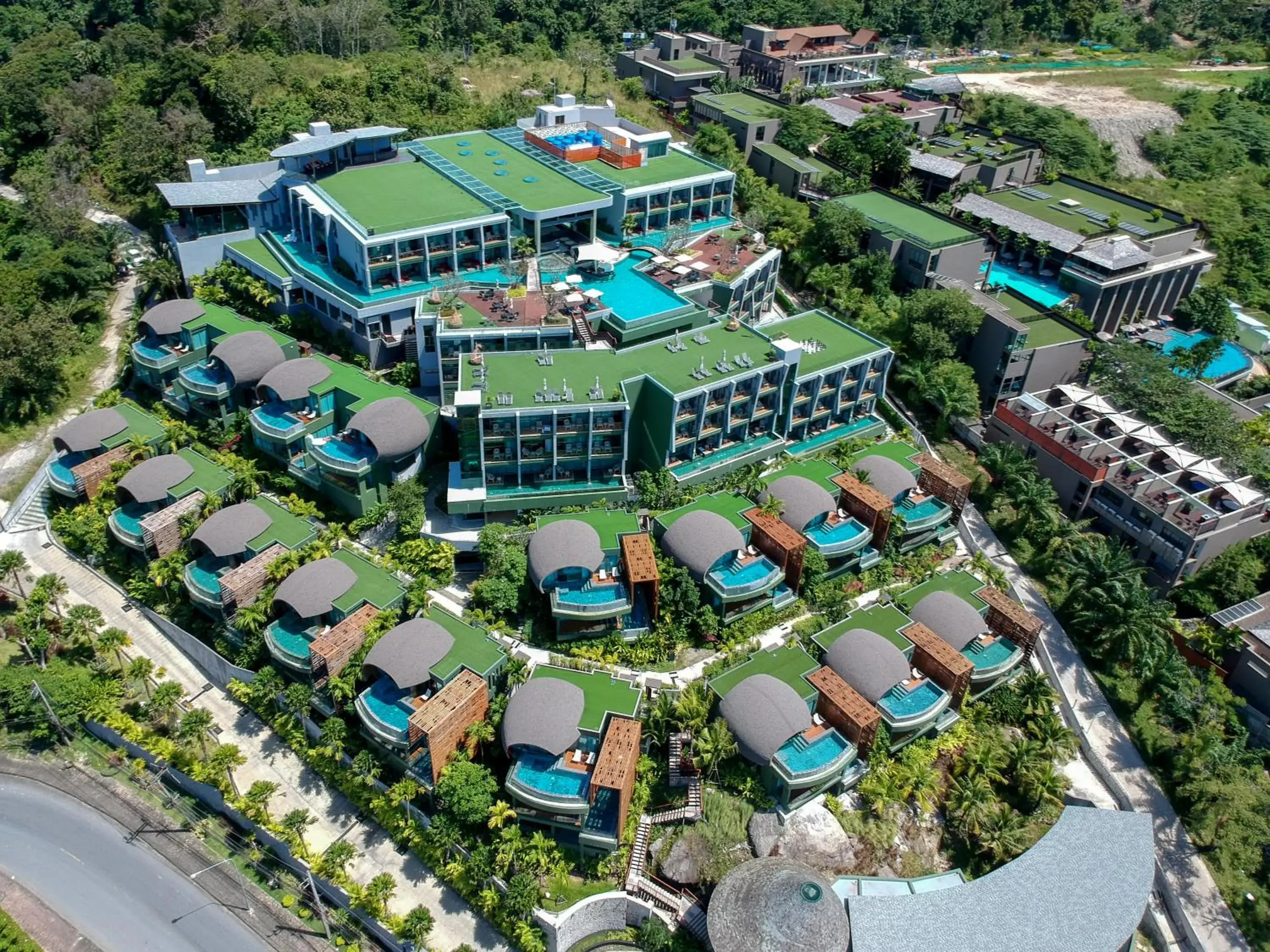Bird's eye view in Crest Resort & Pool Villas - SHA Extra Plus Bird's eye view in Crest Resort & Pool Villas - SHA Extra Plus