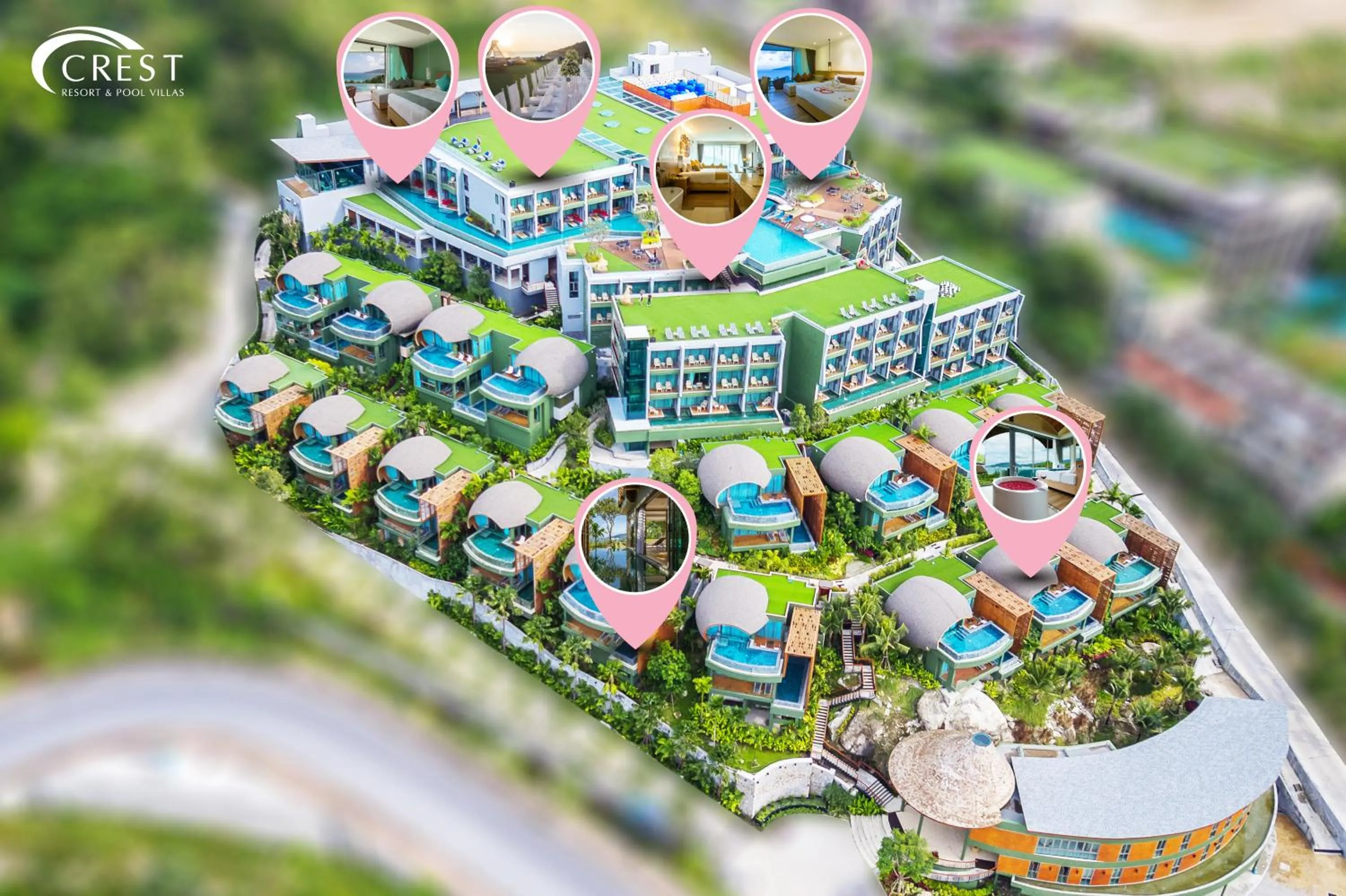 Bird's eye view in Crest Resort & Pool Villas - SHA Extra Plus