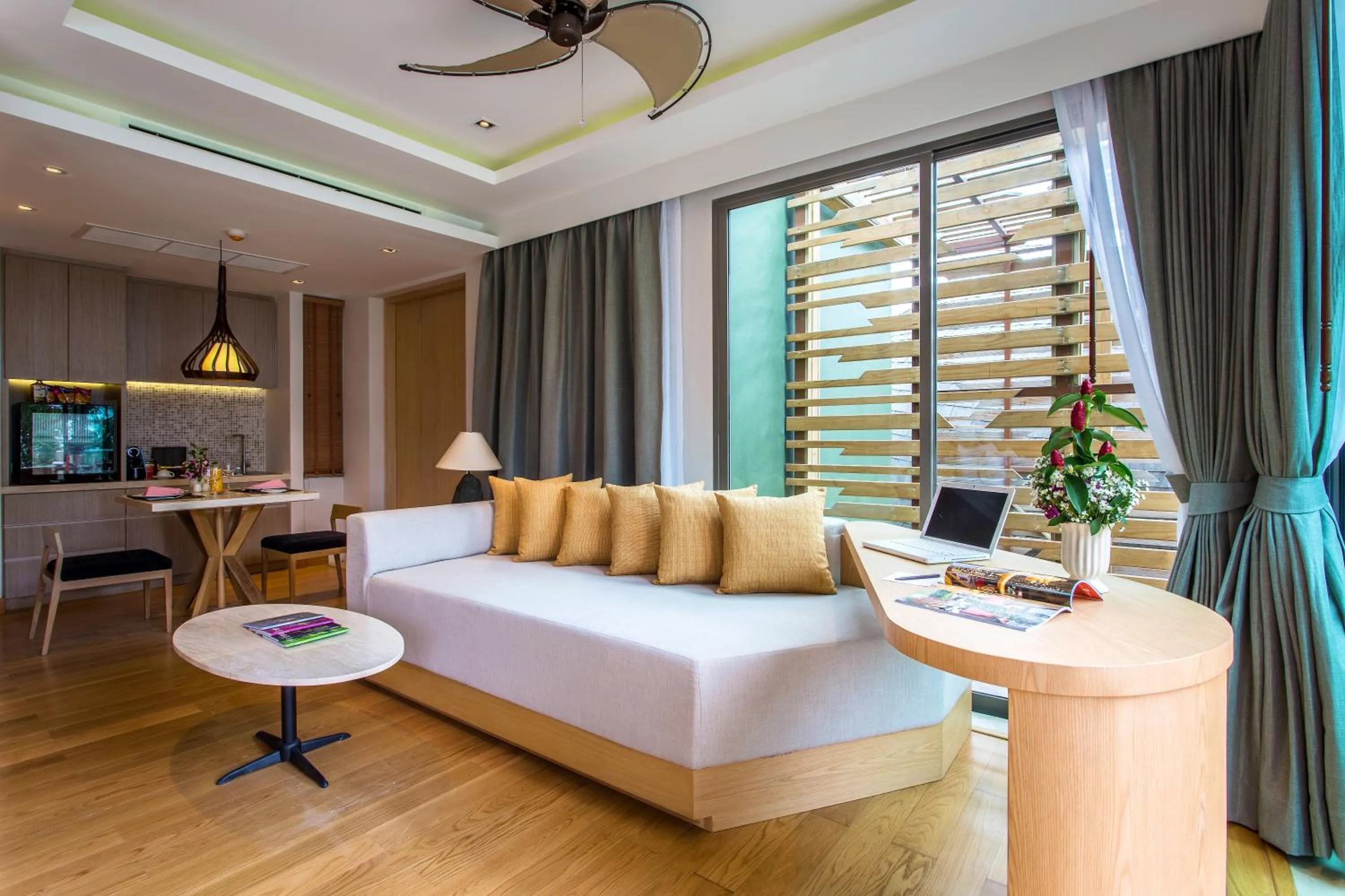 Living room, Bed in Crest Resort & Pool Villas - SHA Extra Plus