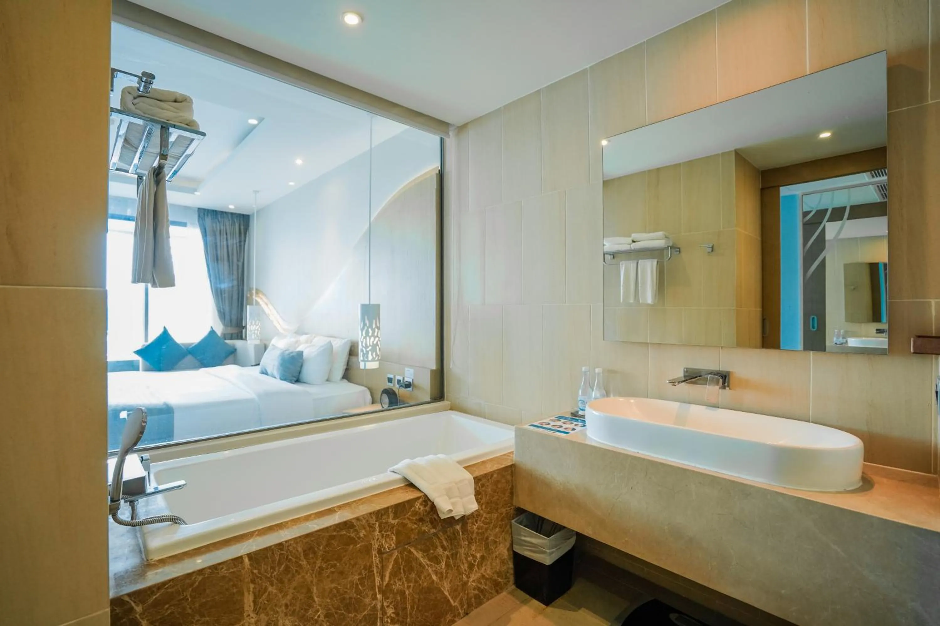 Bathroom, Bed in Crest Resort & Pool Villas - SHA Extra Plus