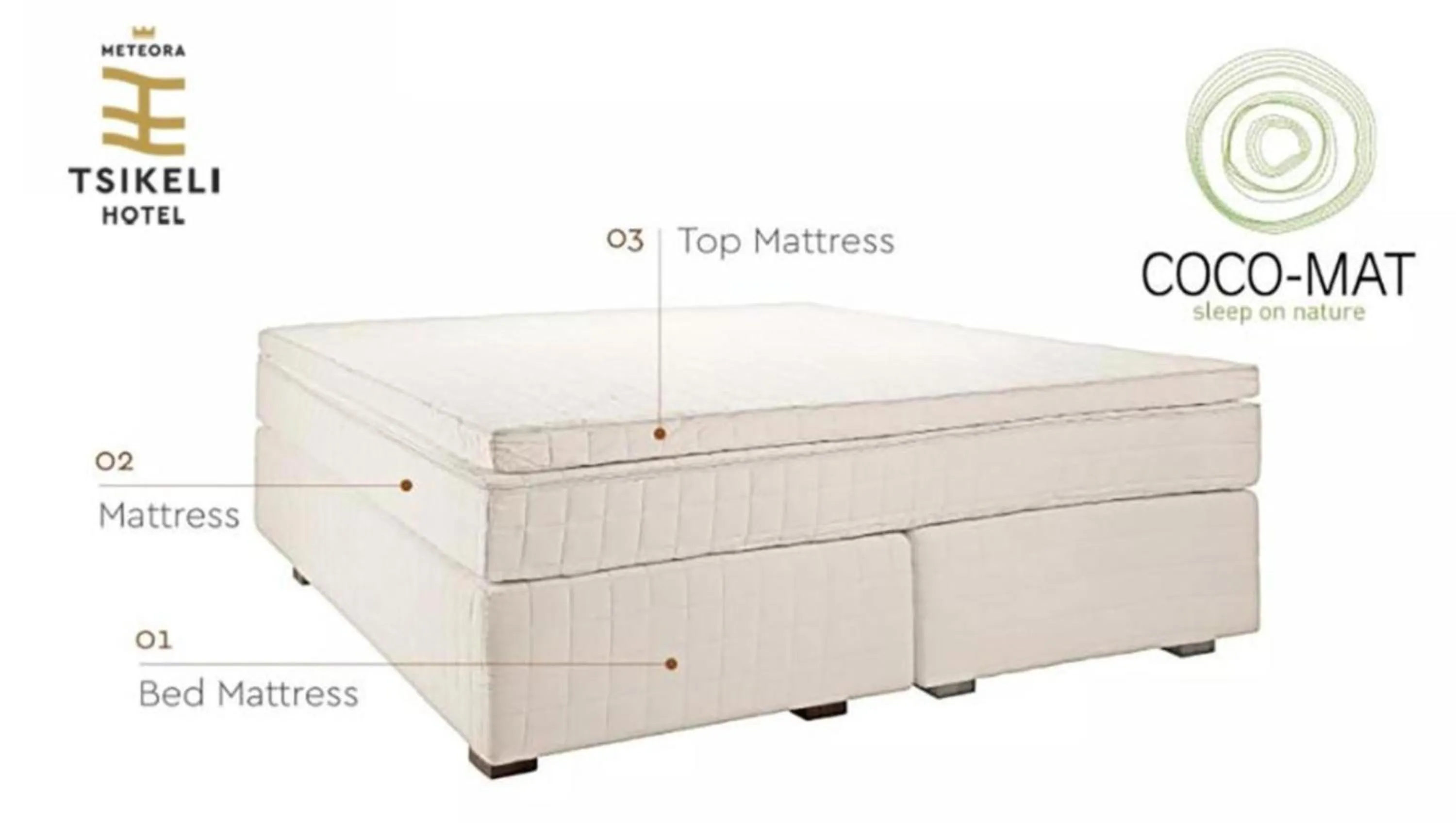 Bed in Tsikeli Boutique Hotel Meteora - Adults Friendly