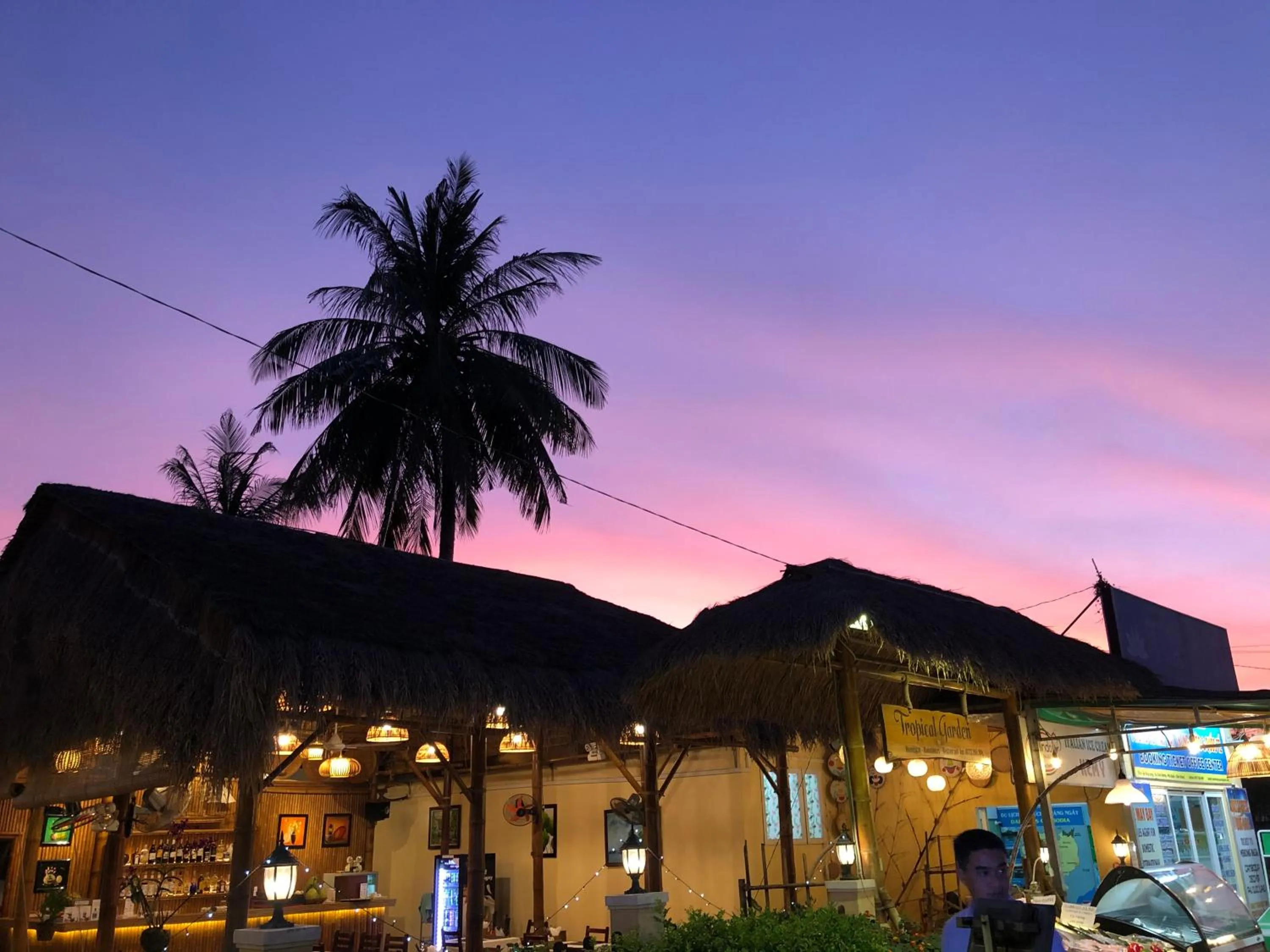 Sunset in Tropical Garden Phu Quoc