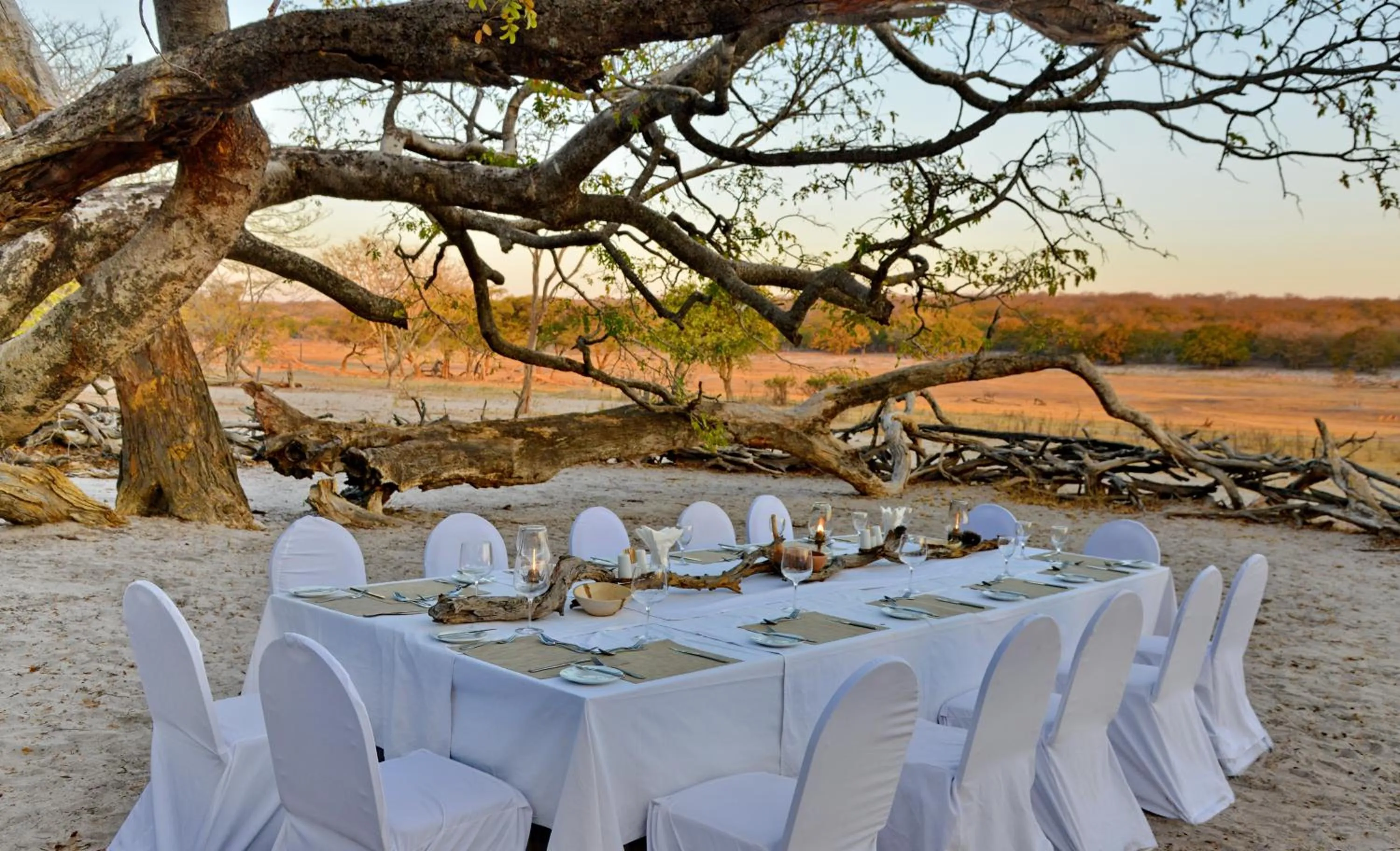 Dining area in Hwange Safari Lodge