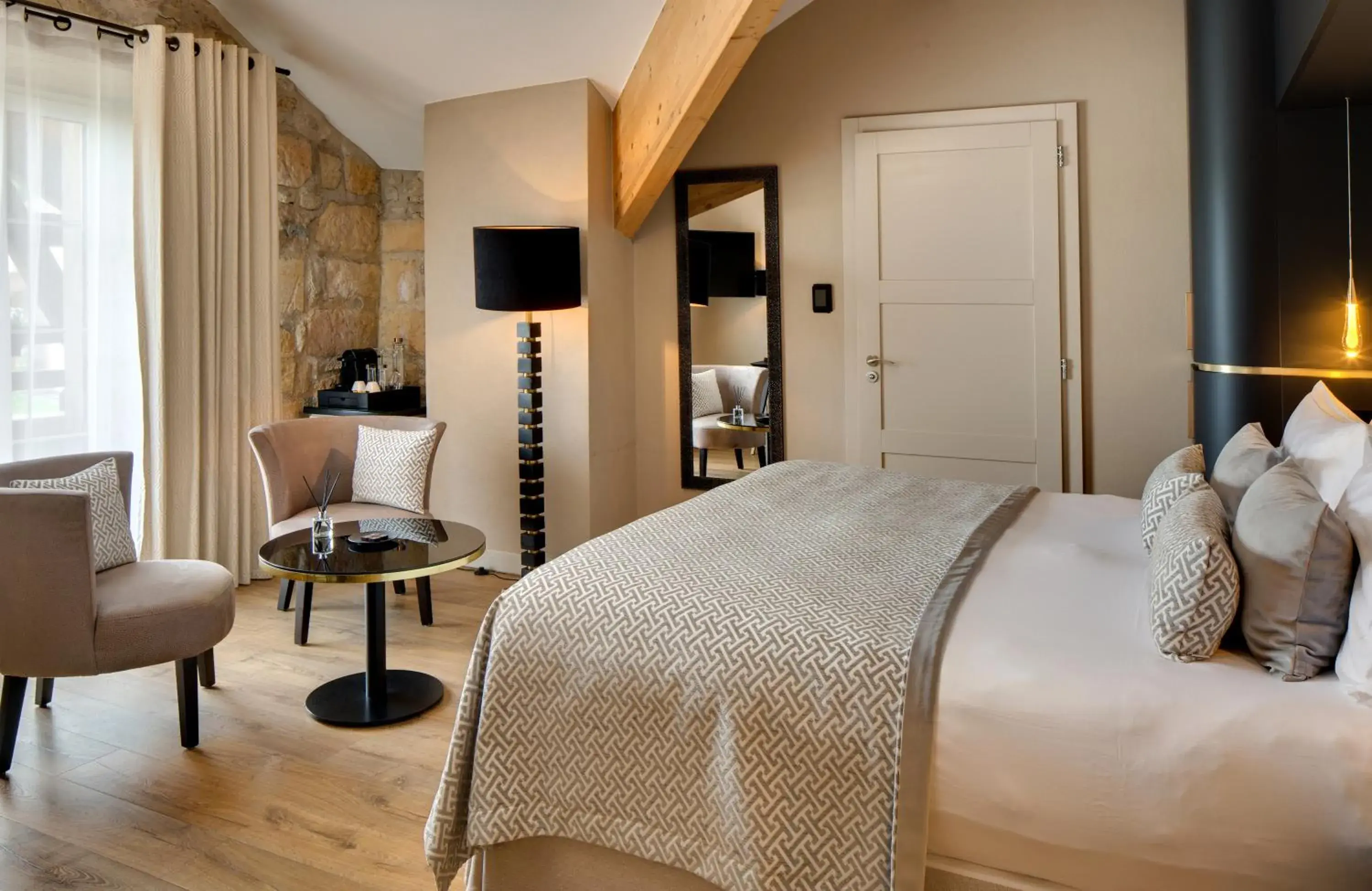 Deluxe Double or Twin Room with Balcony in Domaine de la Klauss & Spa, Restaurant Gastronomique Le K Deluxe Double or Twin Room with Balcony in Domaine de la Klauss & Spa, Restaurant Gastronomique Le K