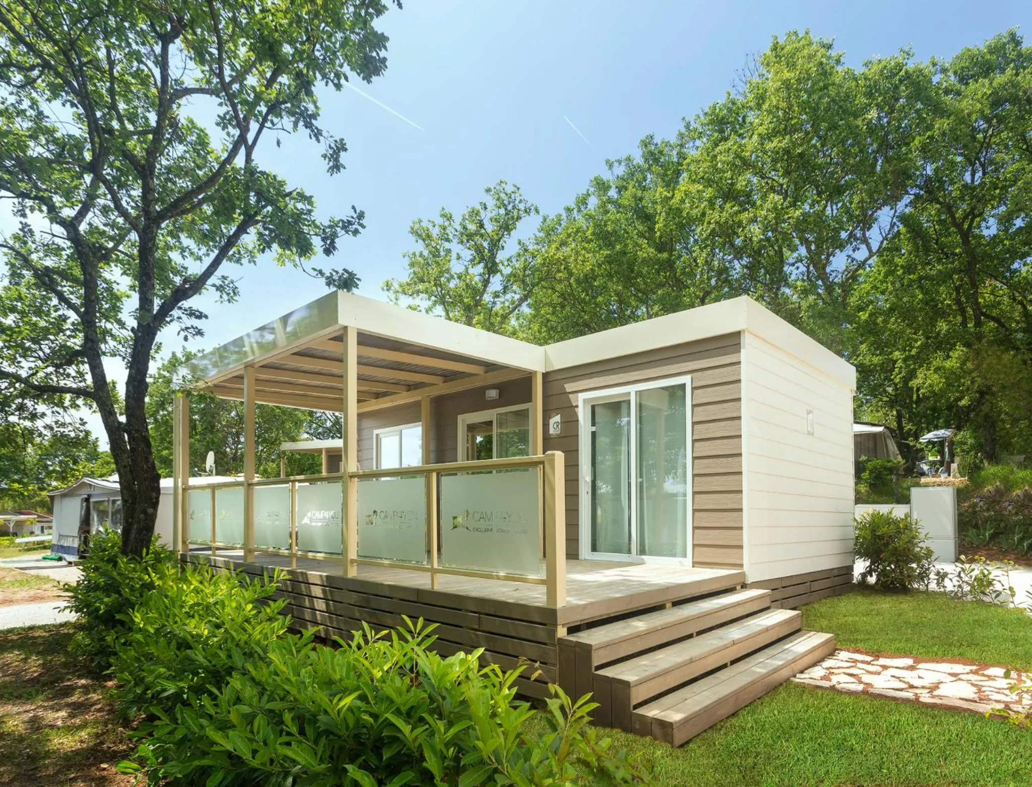 Patio in Mobile Homes - FKK Nudist Camping Solaris