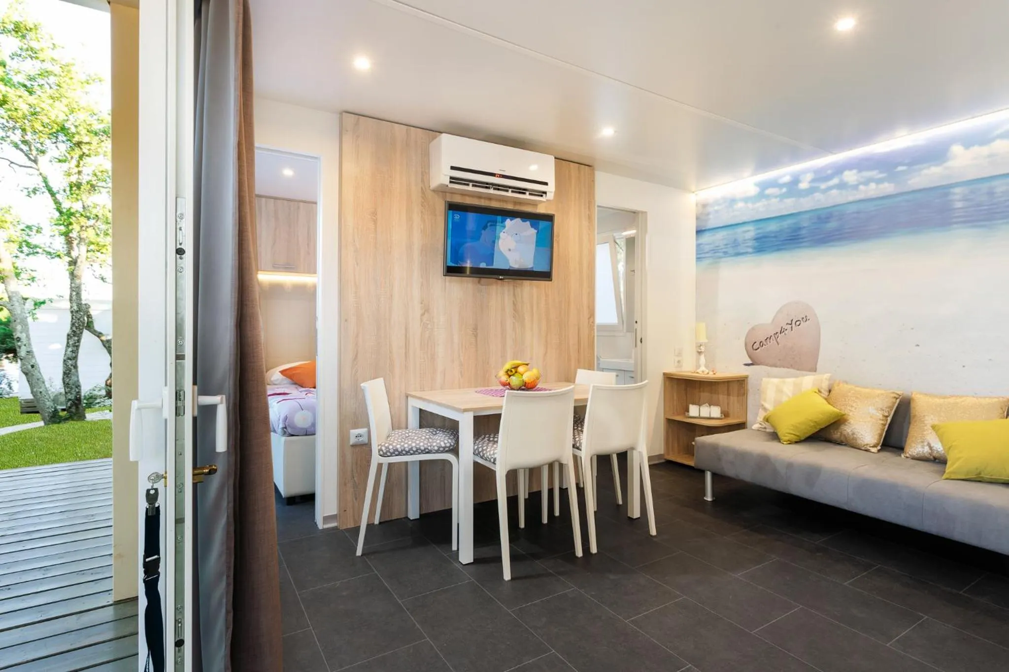 Shower in Mobile Homes - FKK Nudist Camping Solaris