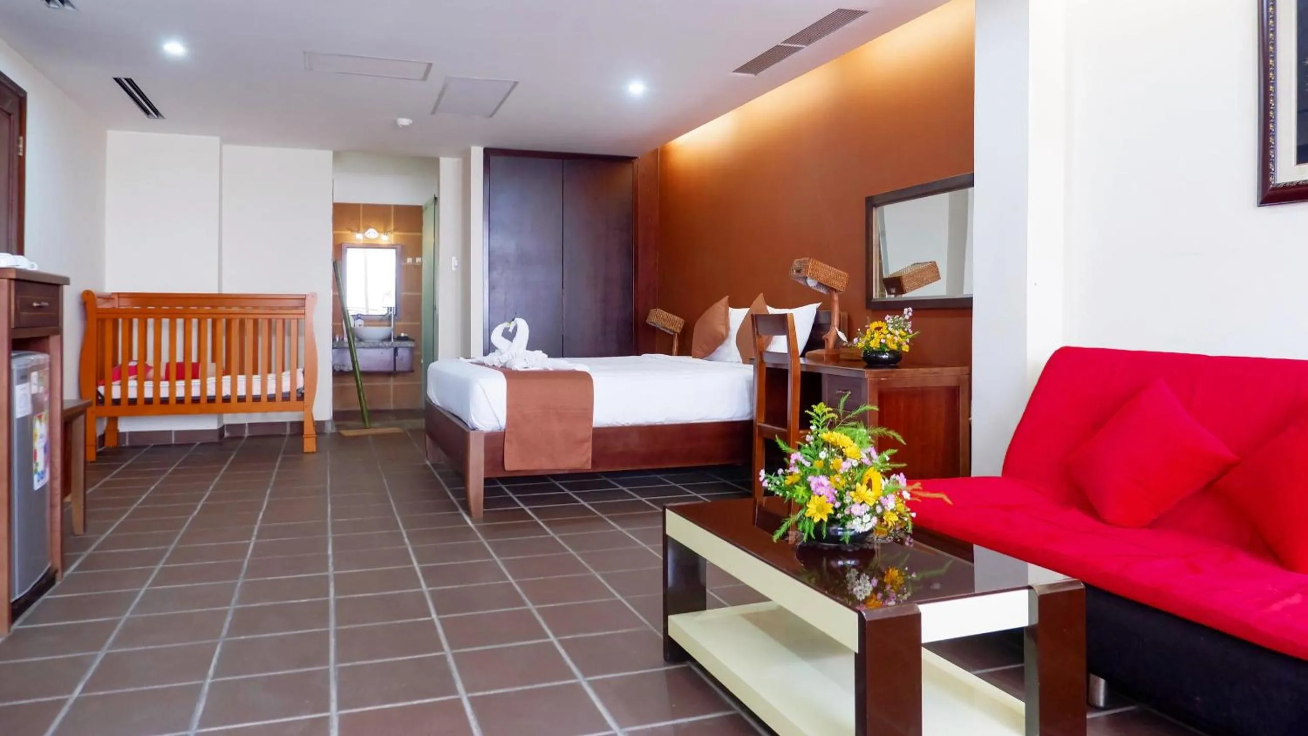 Bed in Ananas Family Hotel