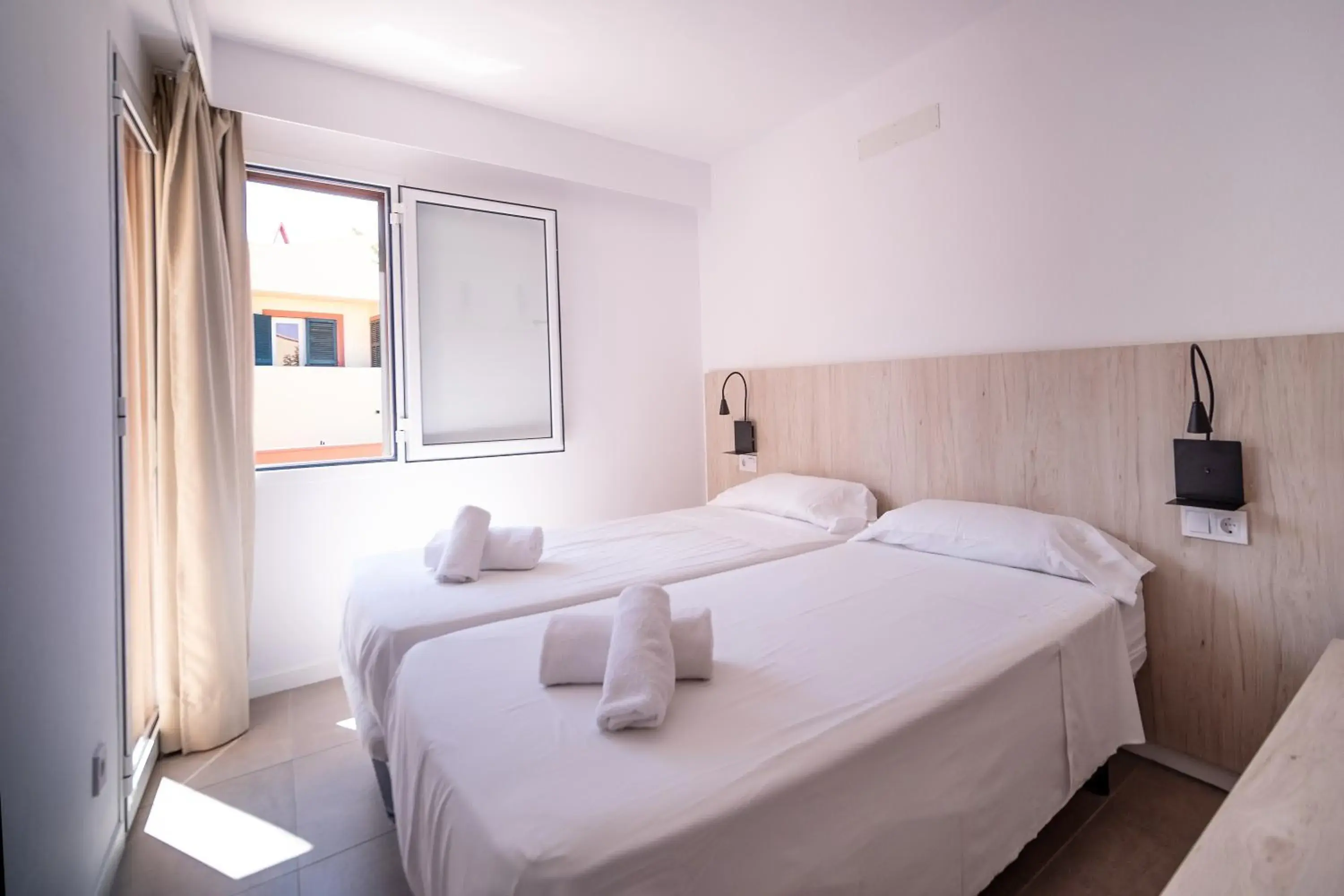 Bedroom, Bed in Sant Joan Apartaments - Adults Only Bedroom, Bed in Sant Joan Apartaments - Adults Only