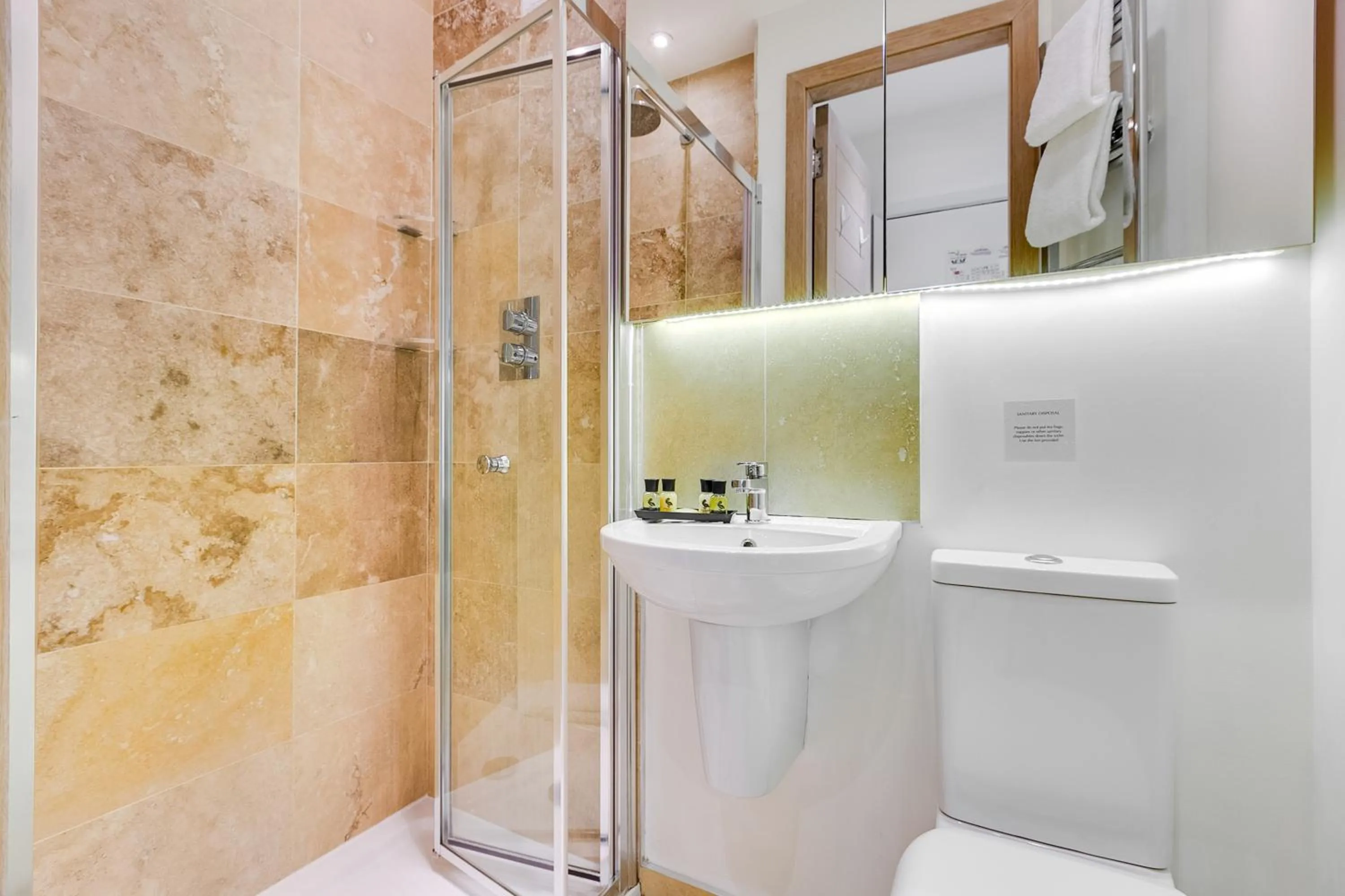 Shower in Nell Gwynn Chelsea Accommodation