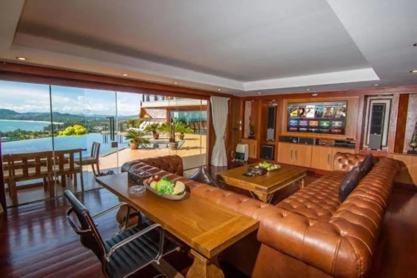 Communal lounge/ TV room in Luxury 4 pool Seaview 6 bedroom Villa on Surin Hill