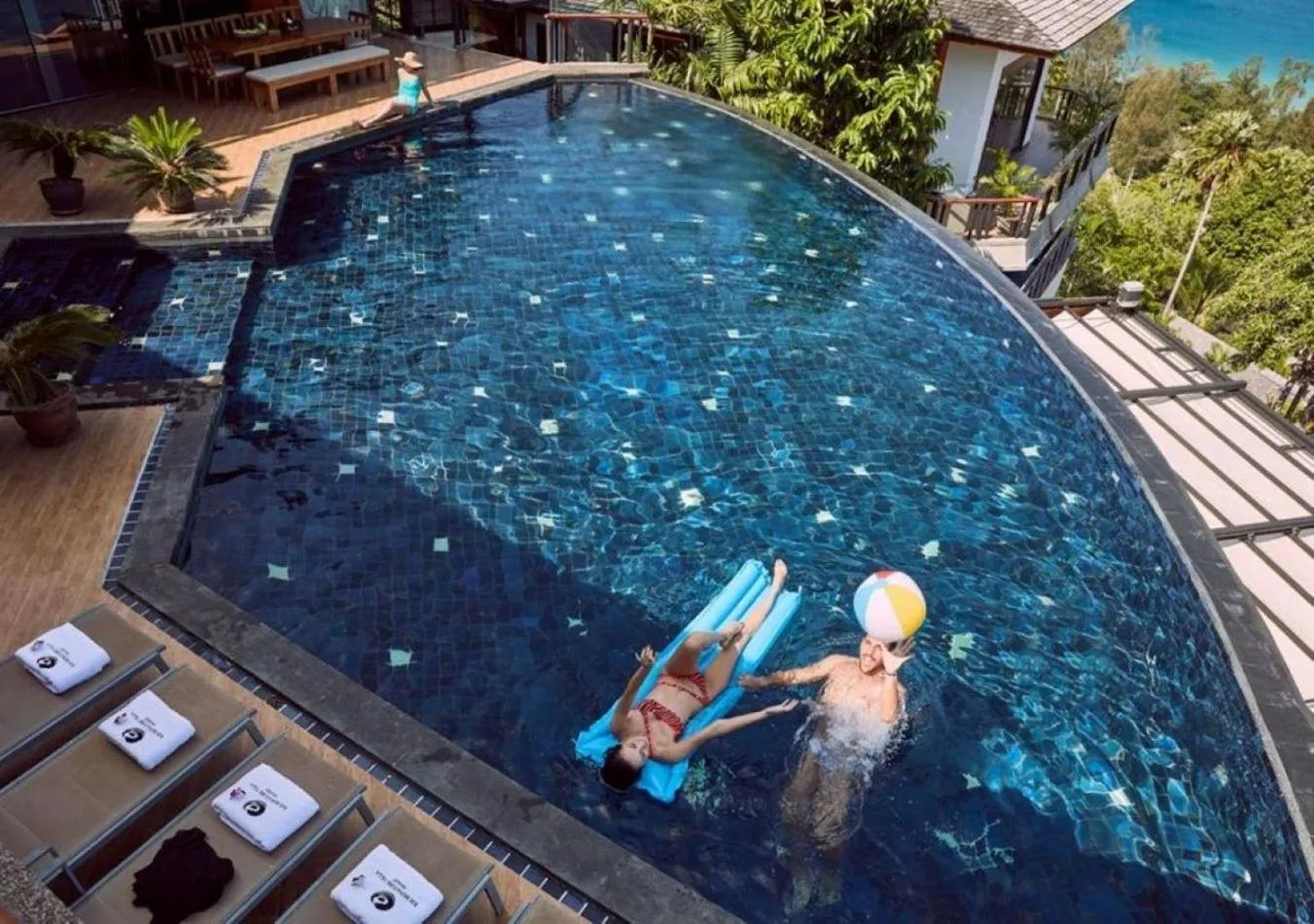 Swimming pool in Luxury 4 pool Seaview 6 bedroom Villa on Surin Hill