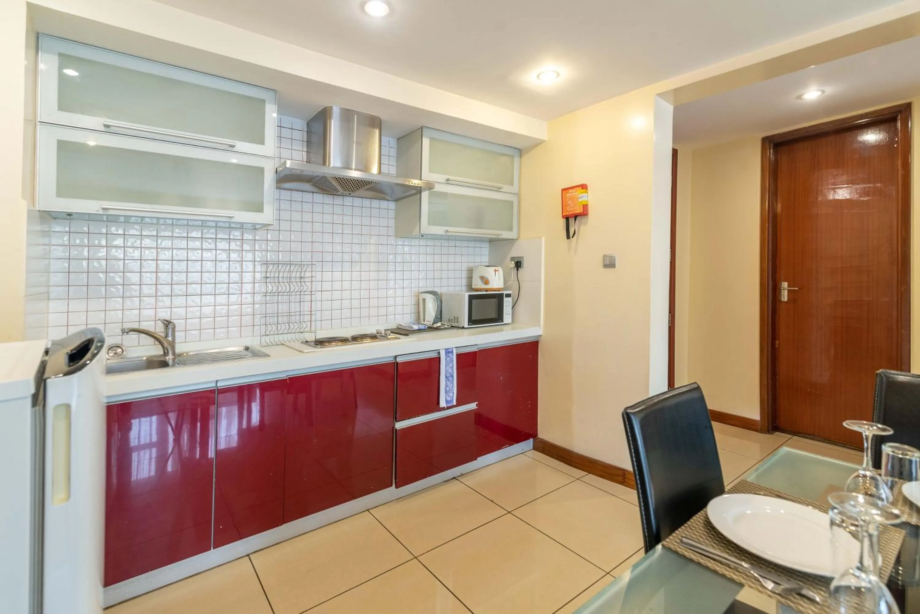 Kitchen or kitchenette in Lenana Suites