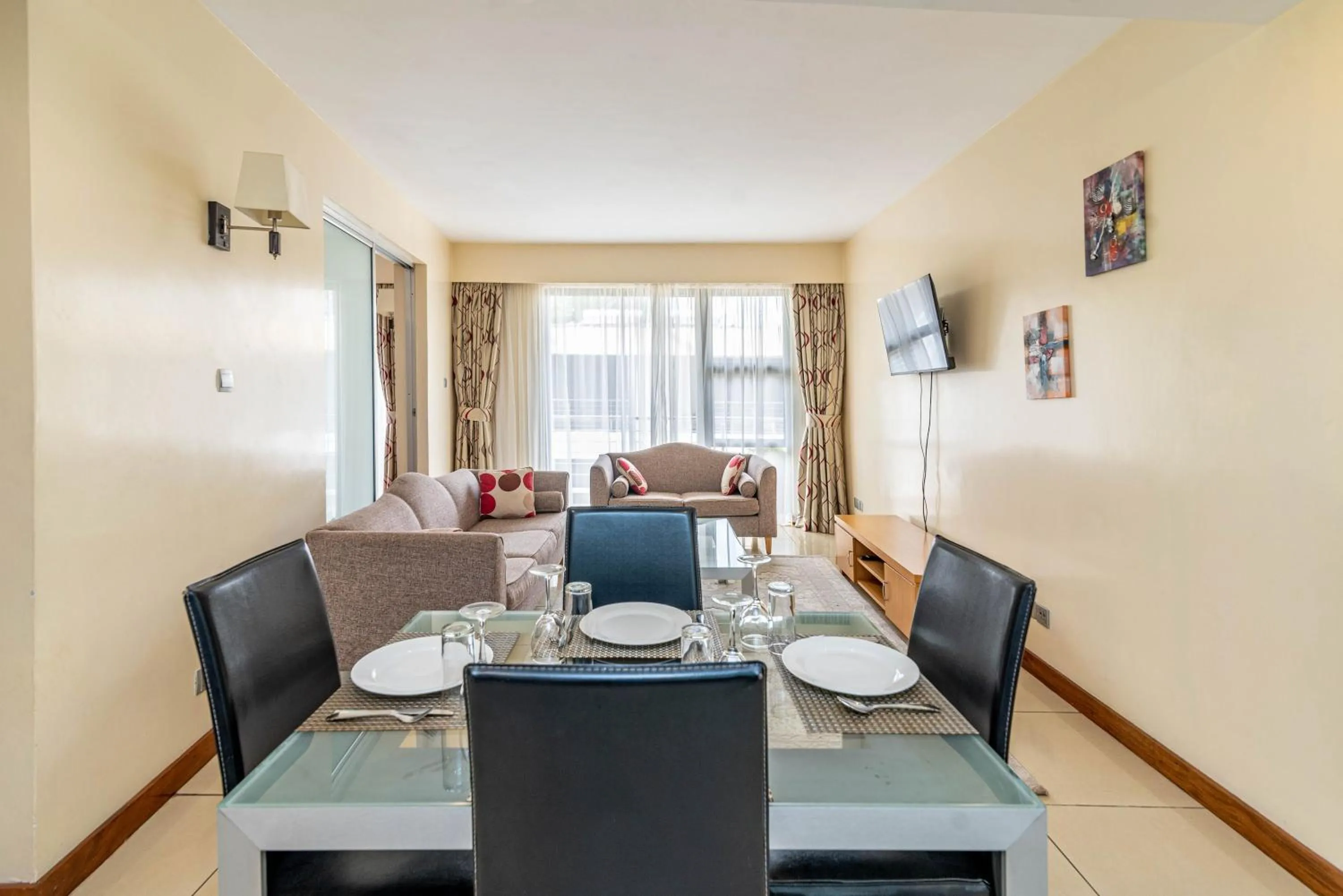 Dining area in Lenana Suites