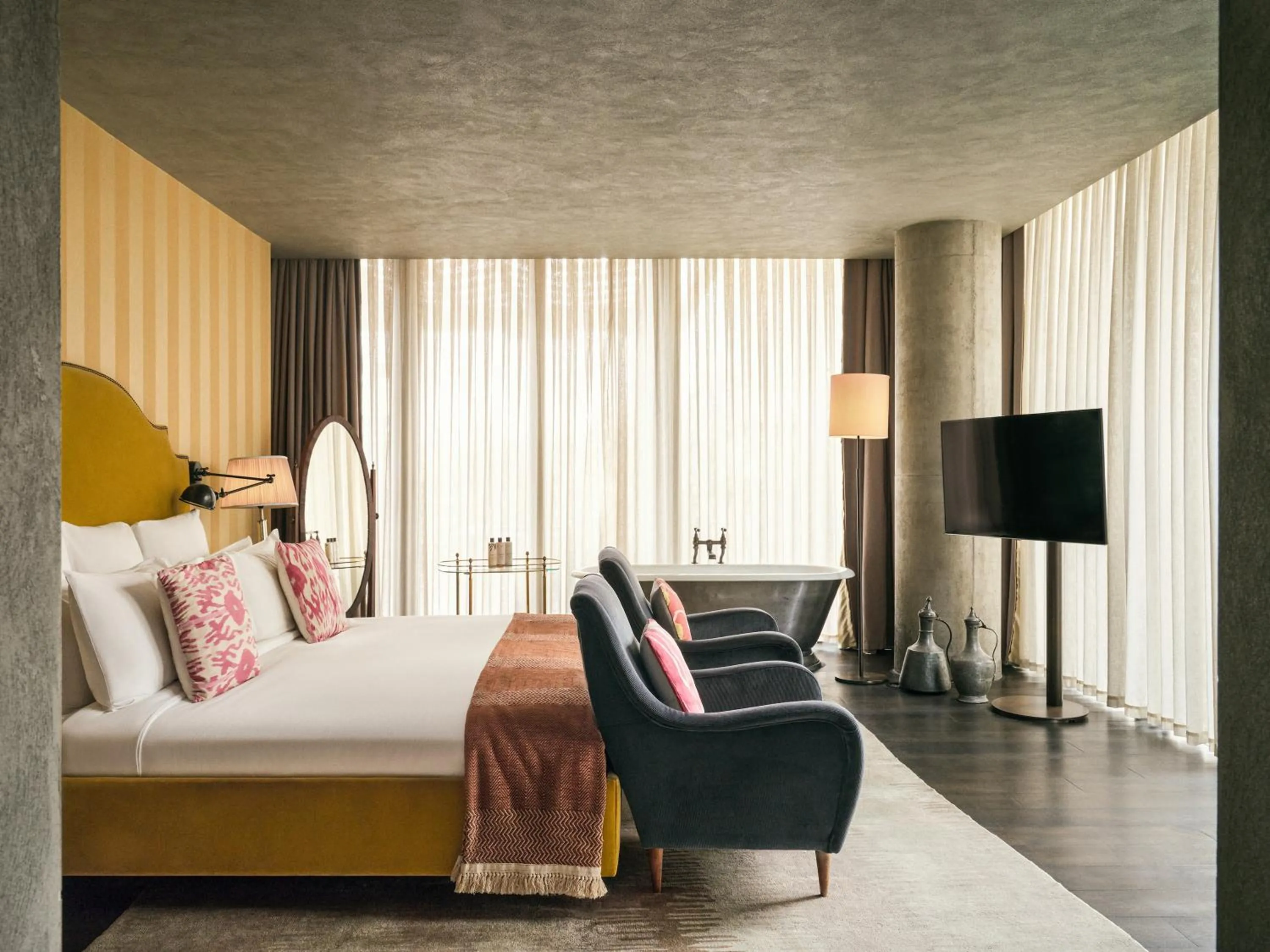 Bed in Soho House Istanbul