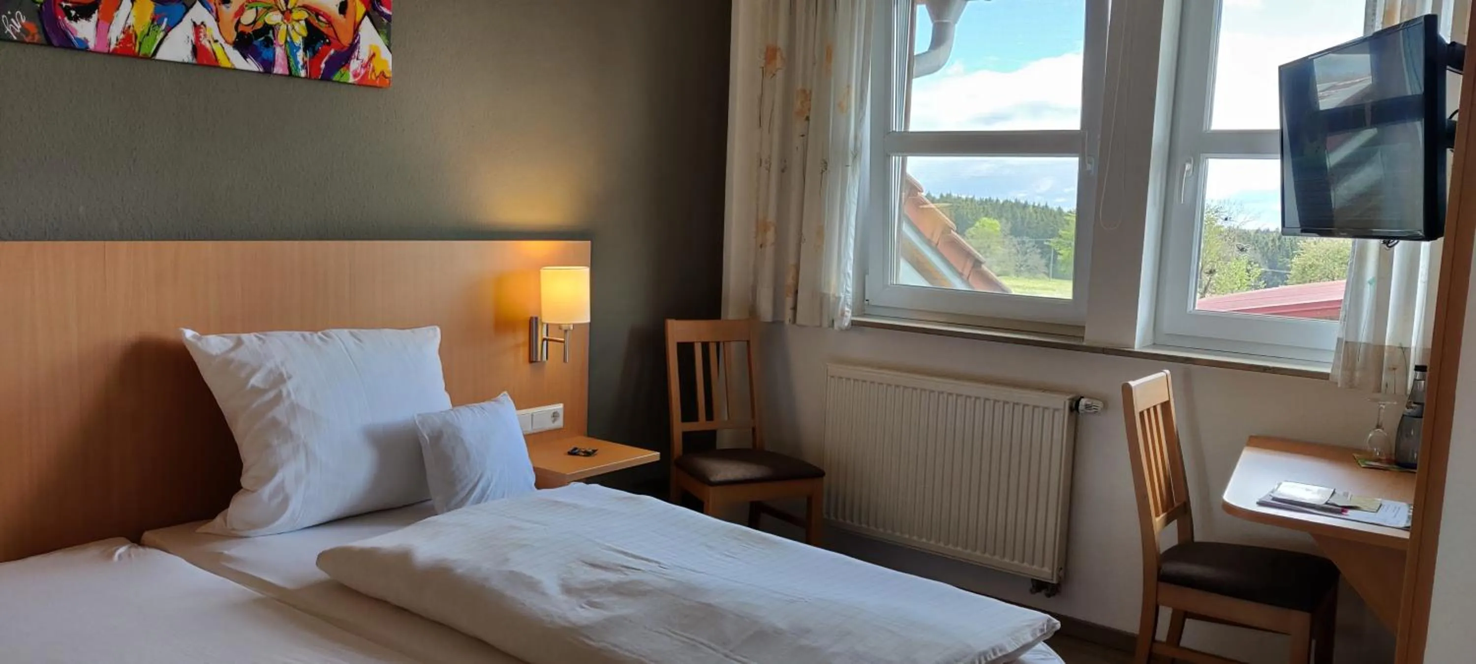 Photo of the whole room, Bed in Brigel-Hof