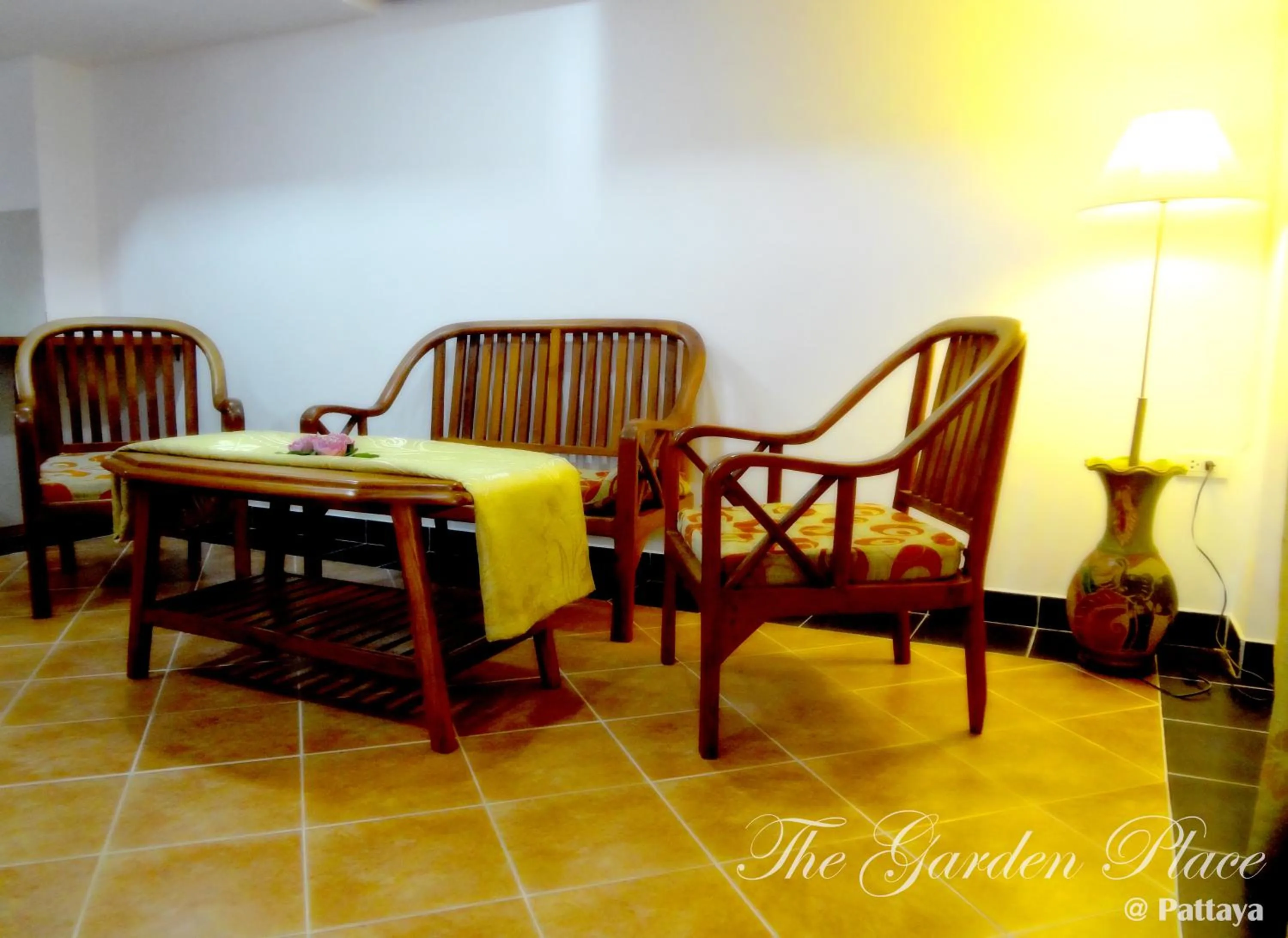 Text overlay in The Garden Place Pattaya