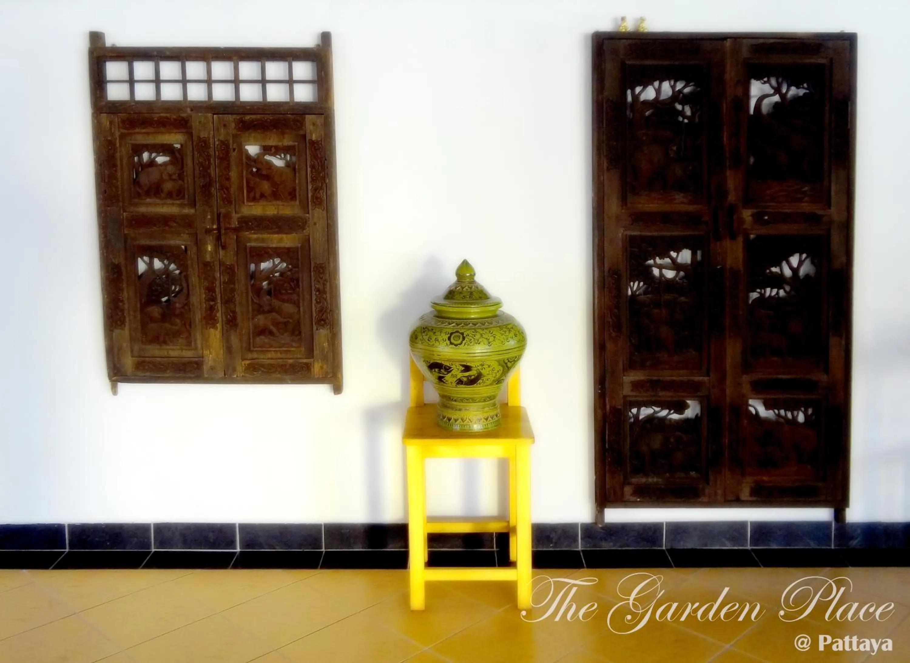 Text overlay in The Garden Place Pattaya